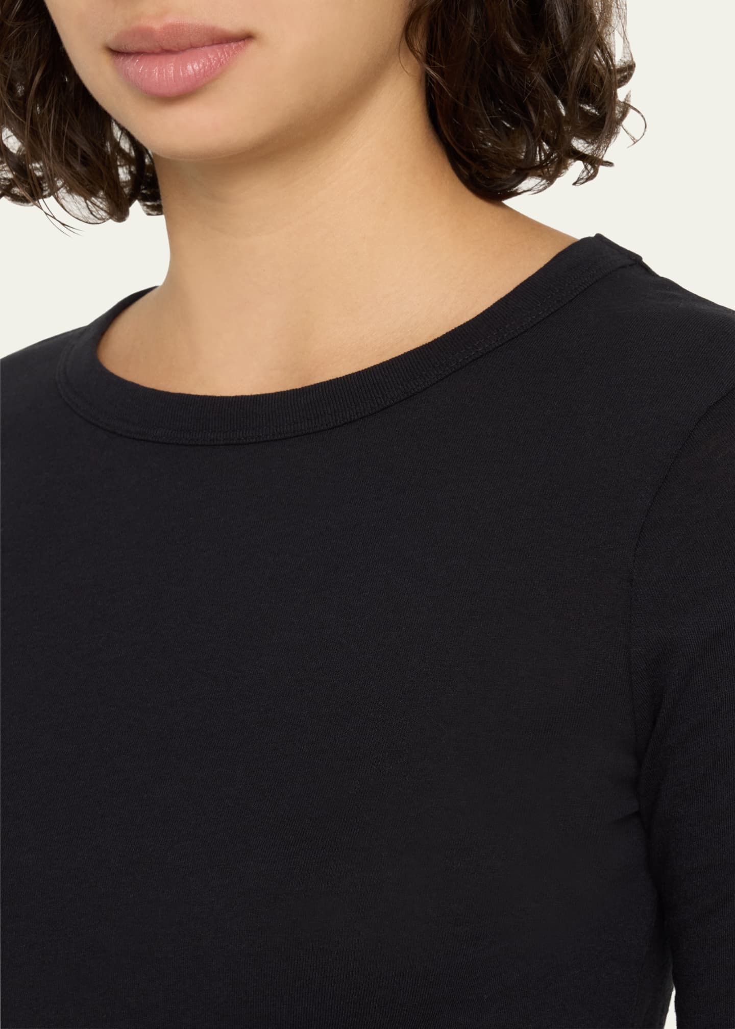 SLVRLAKE Long Sleeve Cropped Baby Tee Bergdorf Goodman