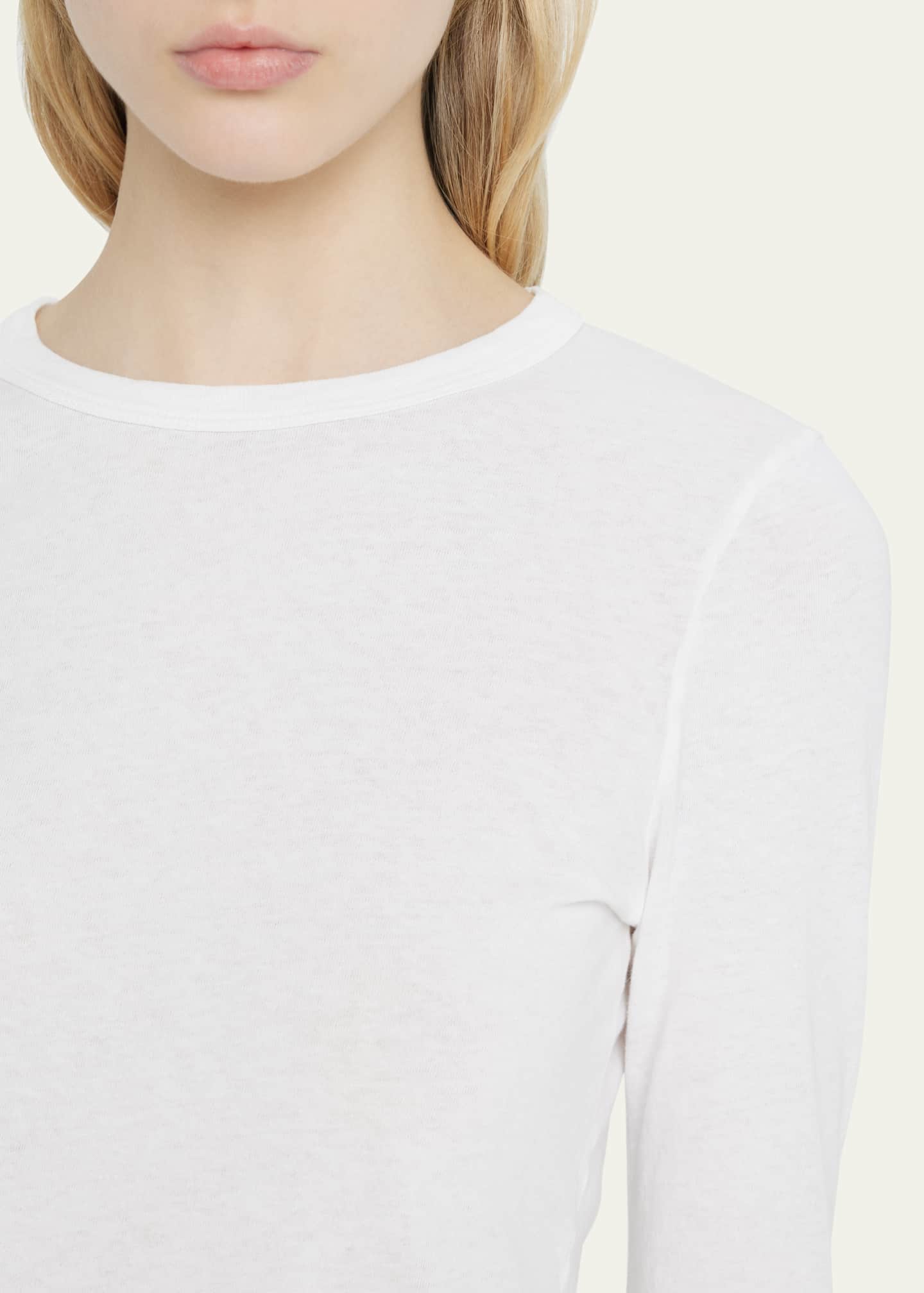 SLVRLAKE Long Sleeve Cropped Baby Tee Bergdorf Goodman