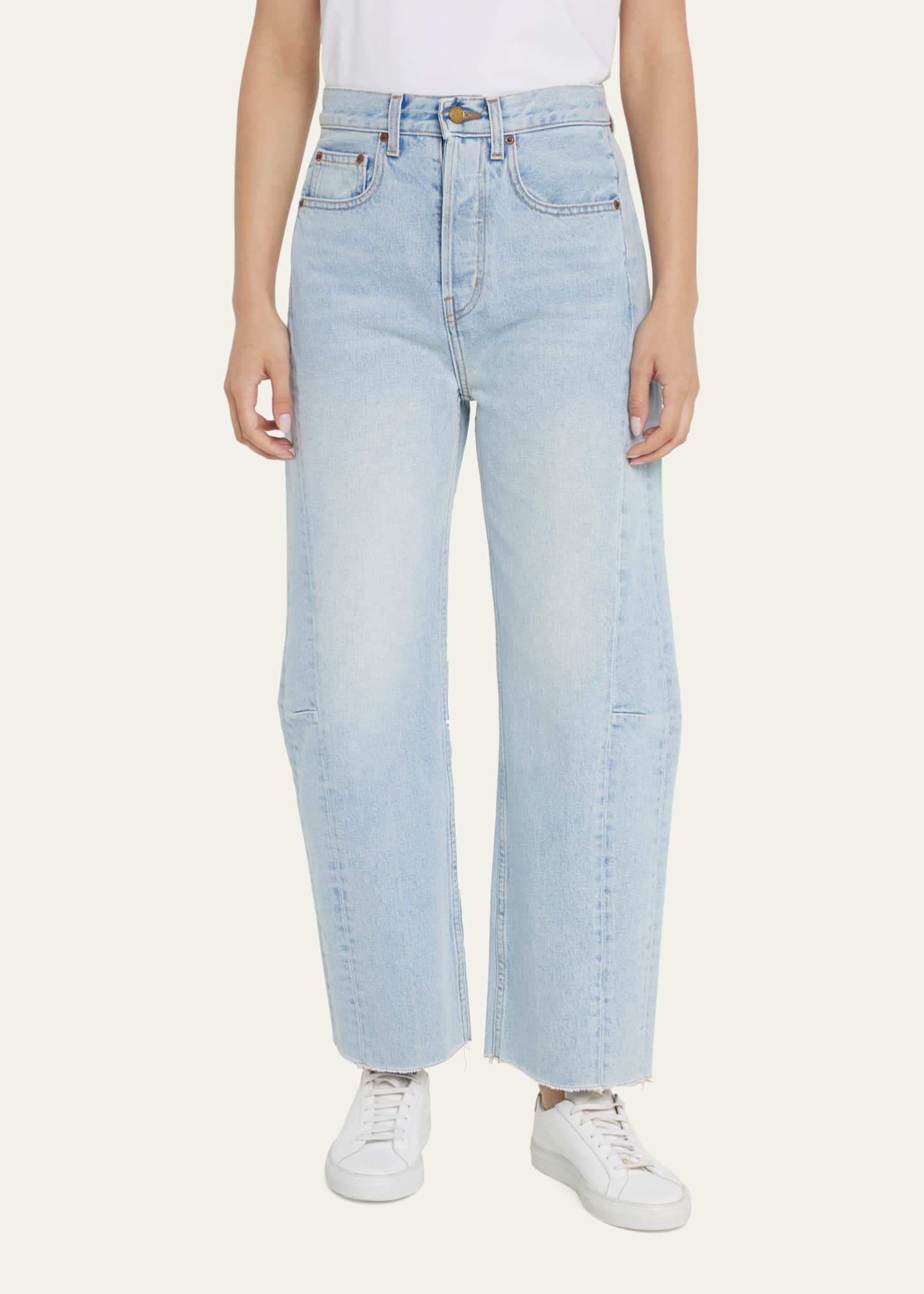 B SIDES Lasso Tapered Raw Hem Jeans Bergdorf Goodman