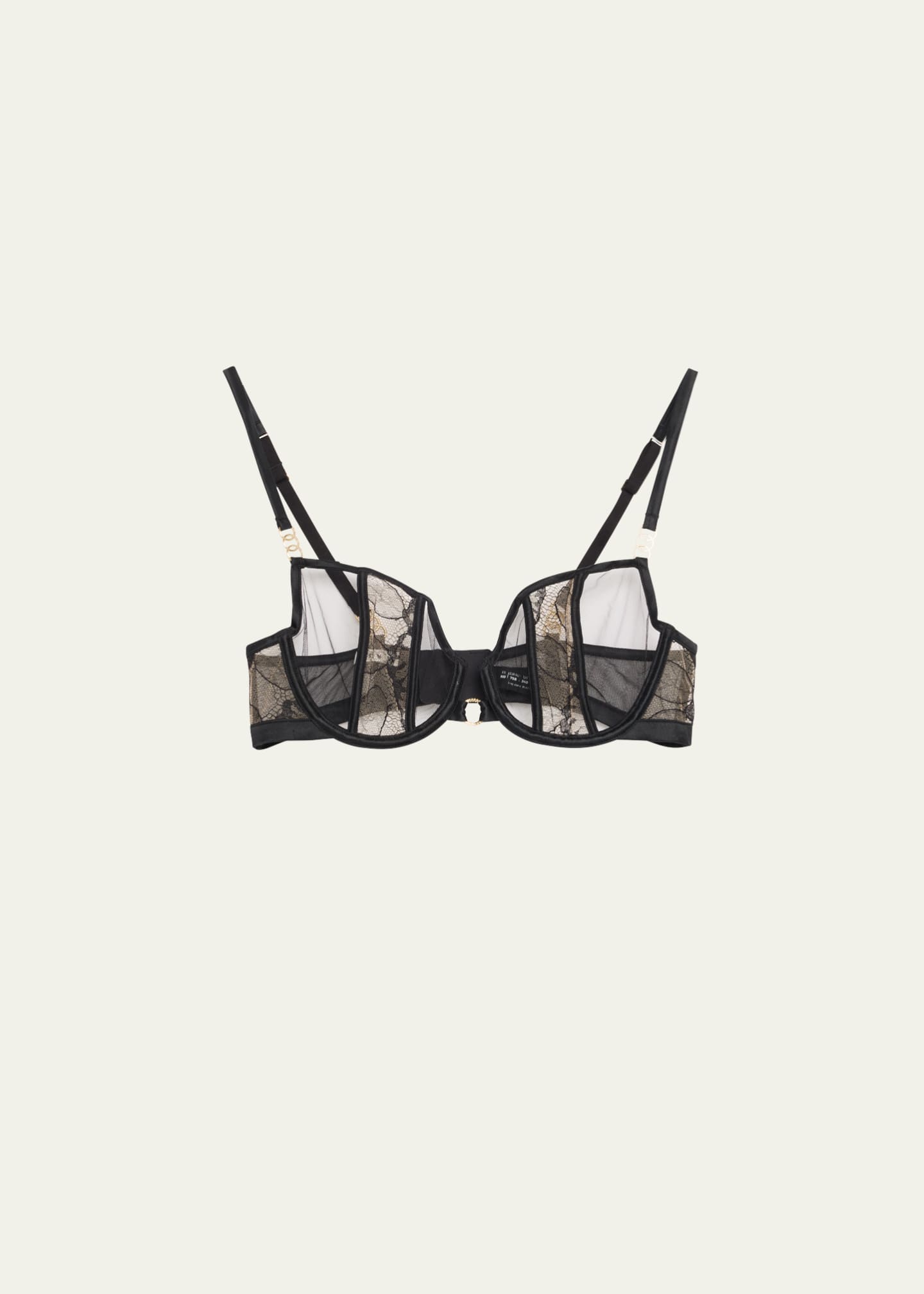 Livy Adorn Lace & Silk Satin Balconette Bra Image 2 of 3