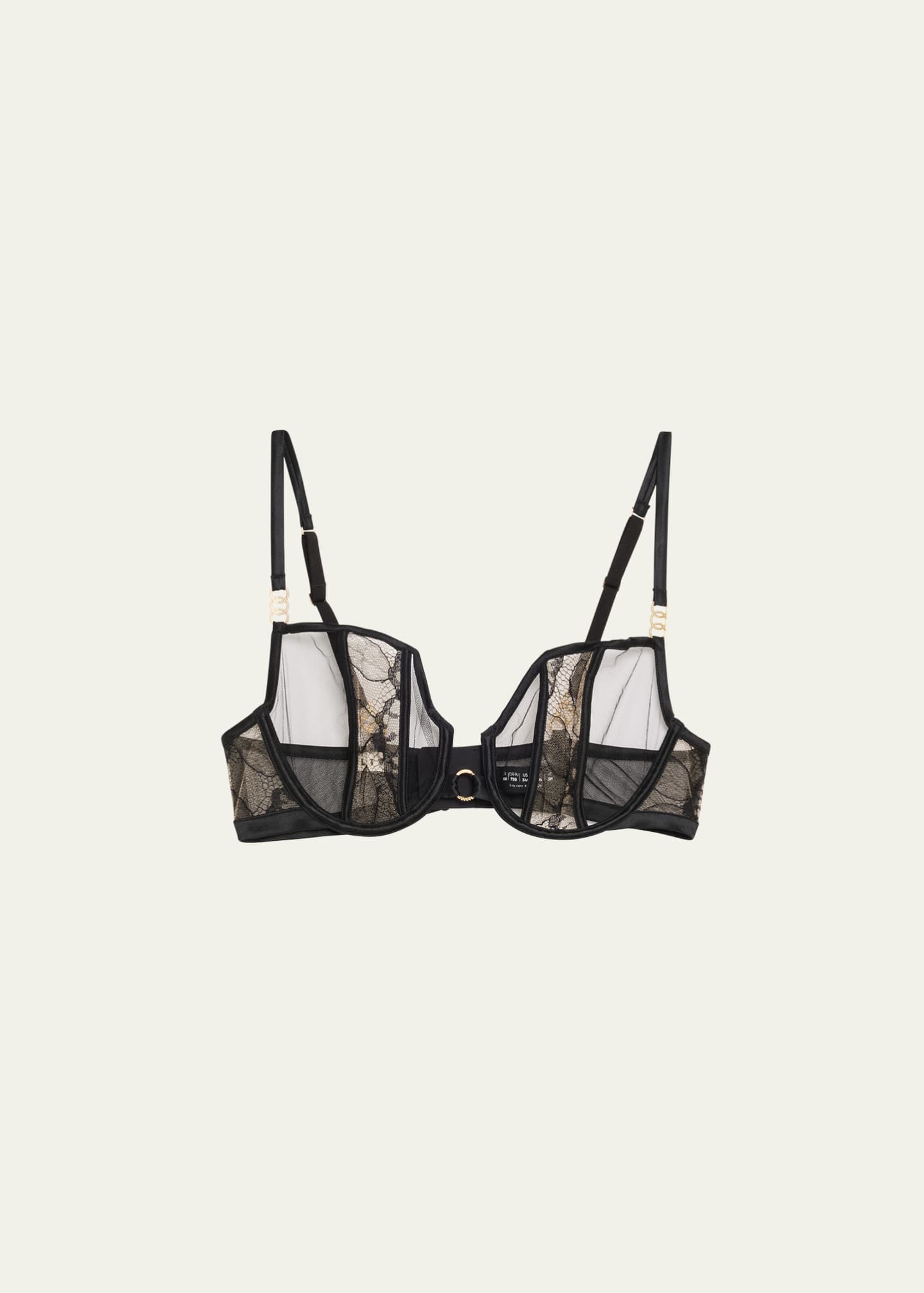 Livy Adorn Lace & Silk Satin Balconette Bra Image 1 of 3