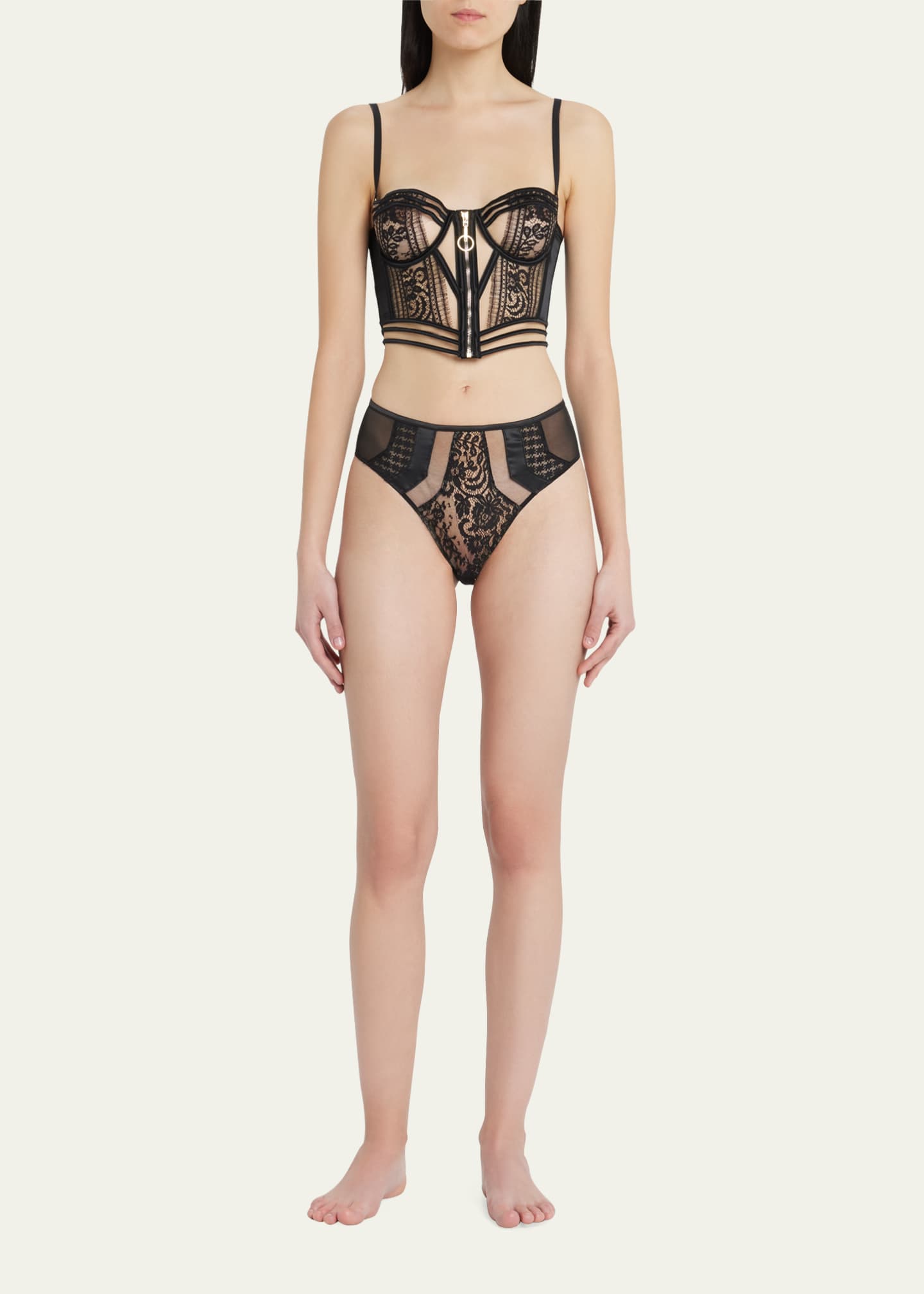 Livy Batignolles Lace & Tulle Bustier Image 2 of 4