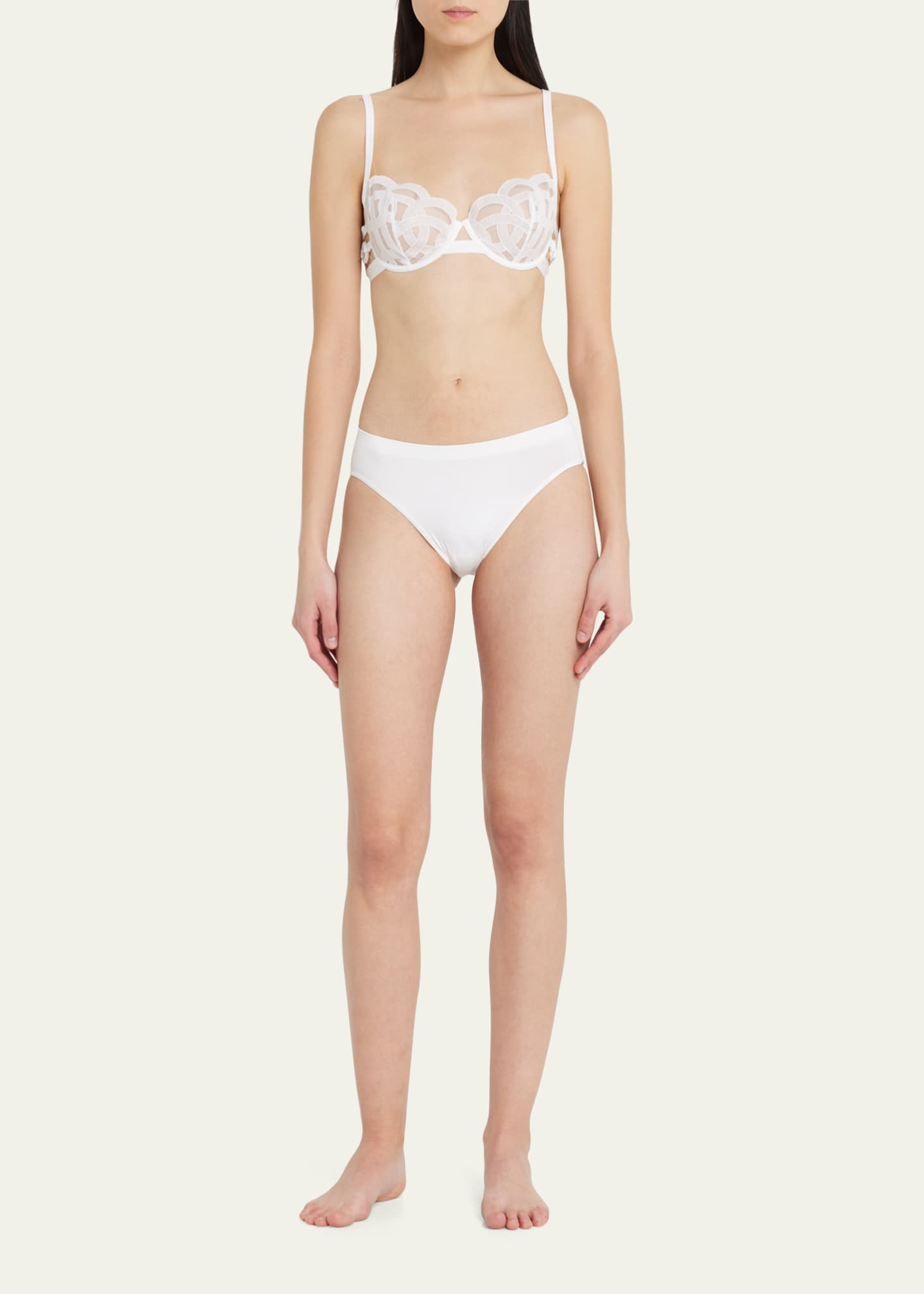 Livy Kimbaku Embroidered Mesh Balconette Bra Image 2 of 4