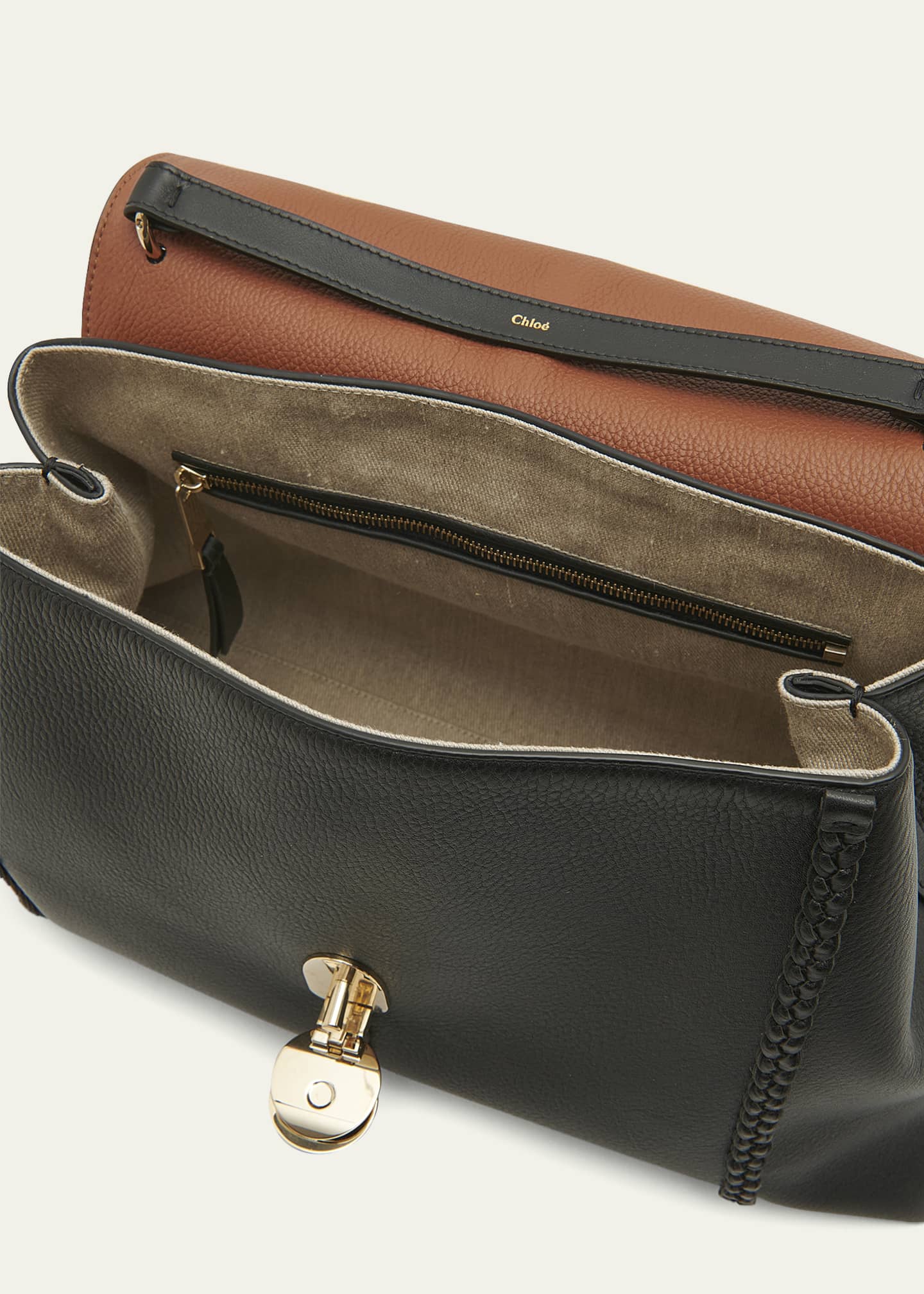 Chloe Penelope Large Top-Handle Bag in Smooth Grained Leather Image 4 of 5