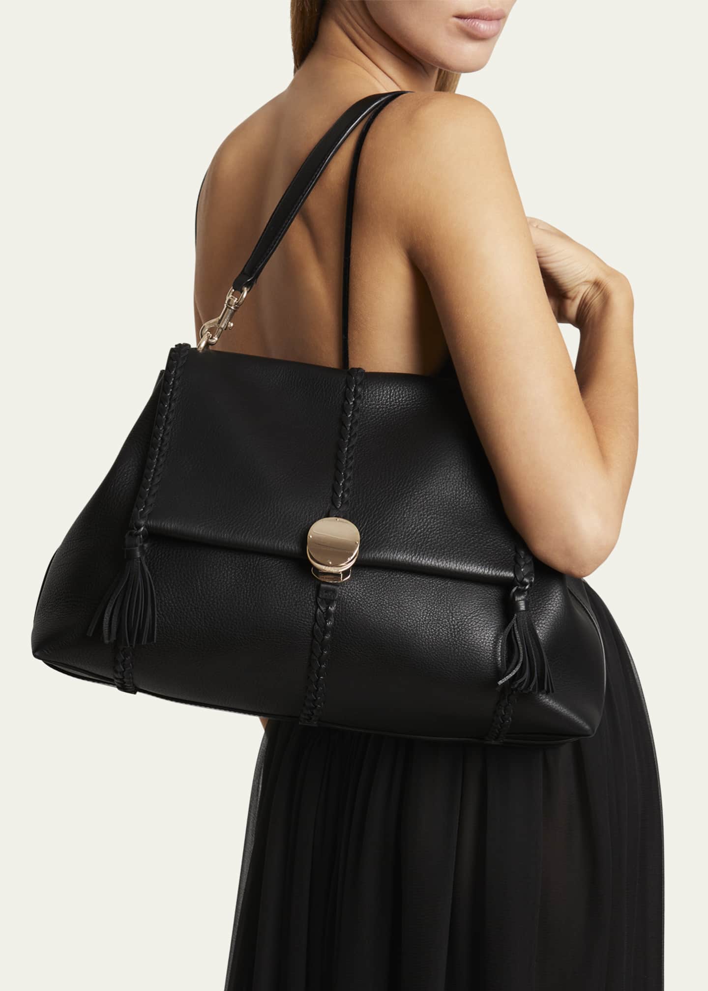 Chloe Penelope Medium Top-Handle Bag in Smooth Grained Leather ...