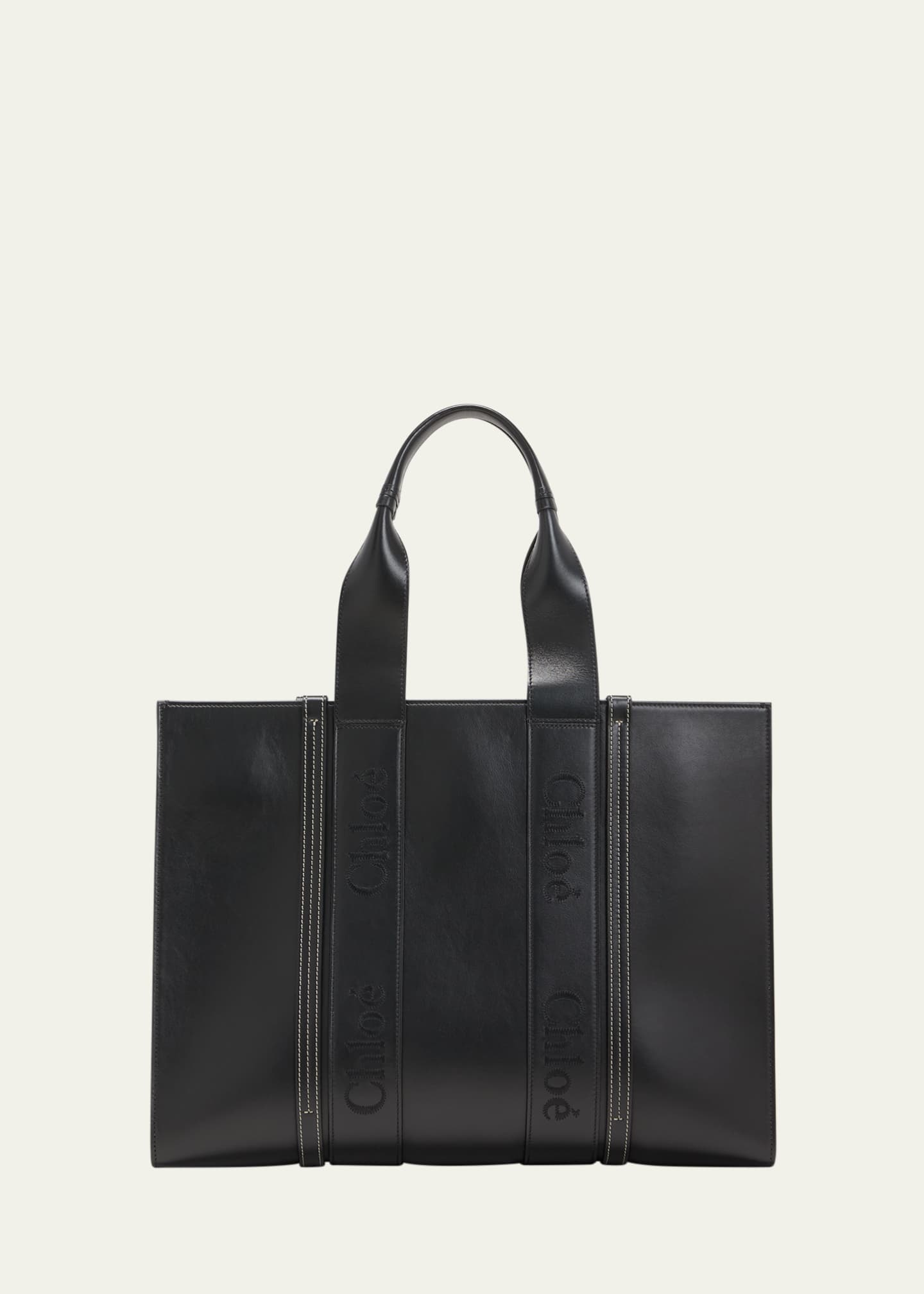 Chloe Woody Large Tote Bag in Leather Image 1 of 5