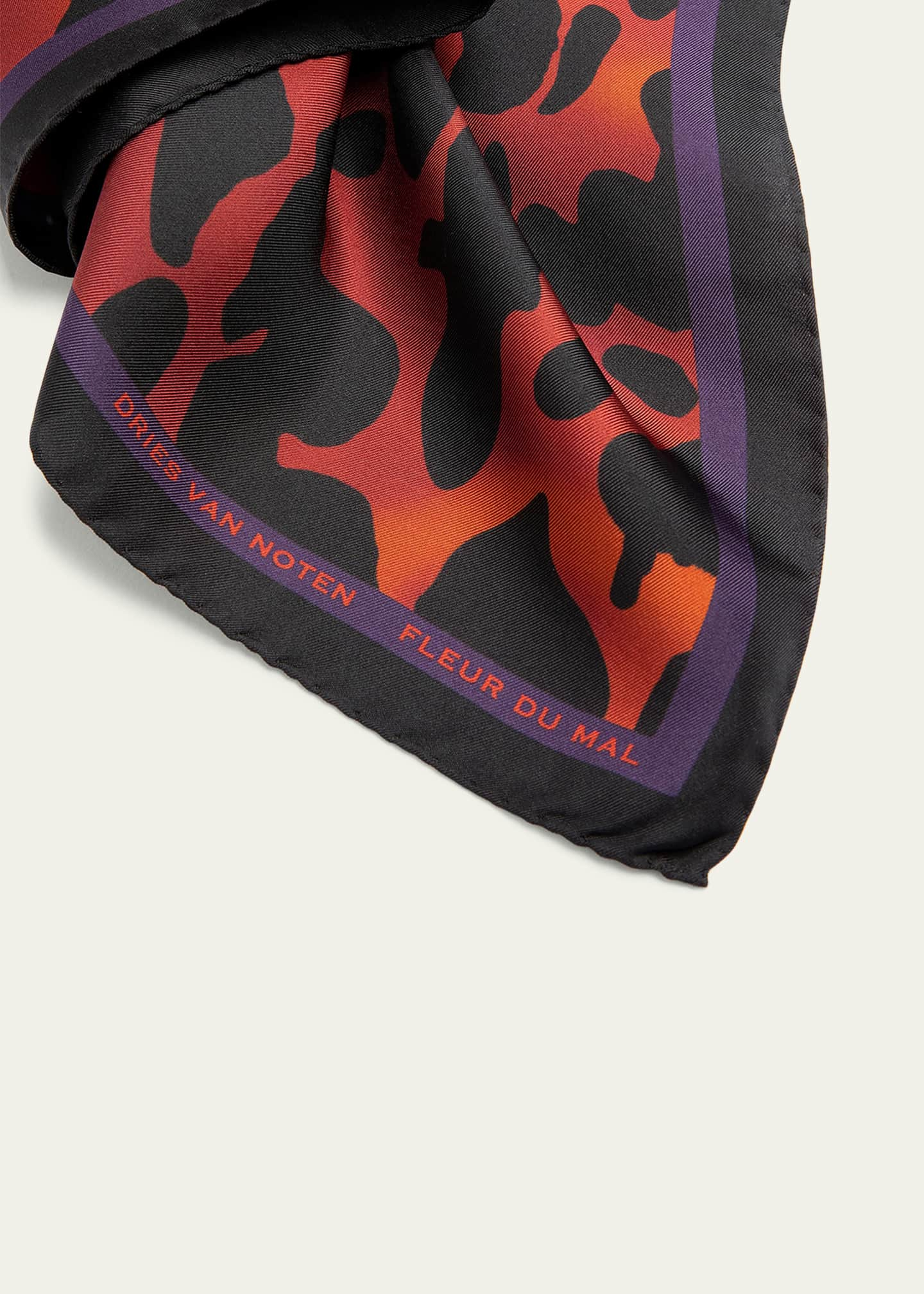 Dries Van Noten Fleur Du Mal Silk Foulard Scarf - Bergdorf Goodman