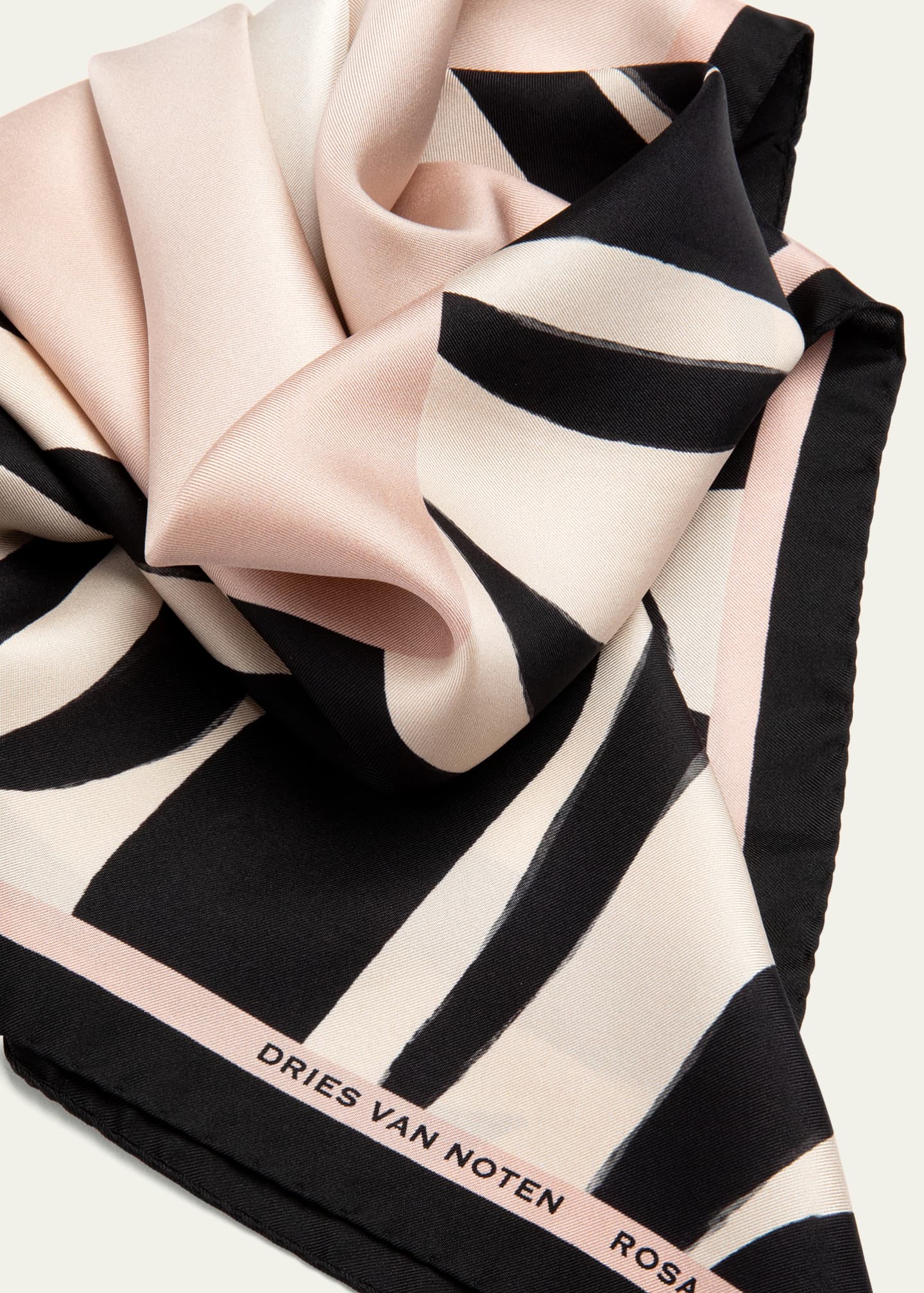 Dries Van Noten Rosa Carnivora Silk Foulard Image 2 of 2