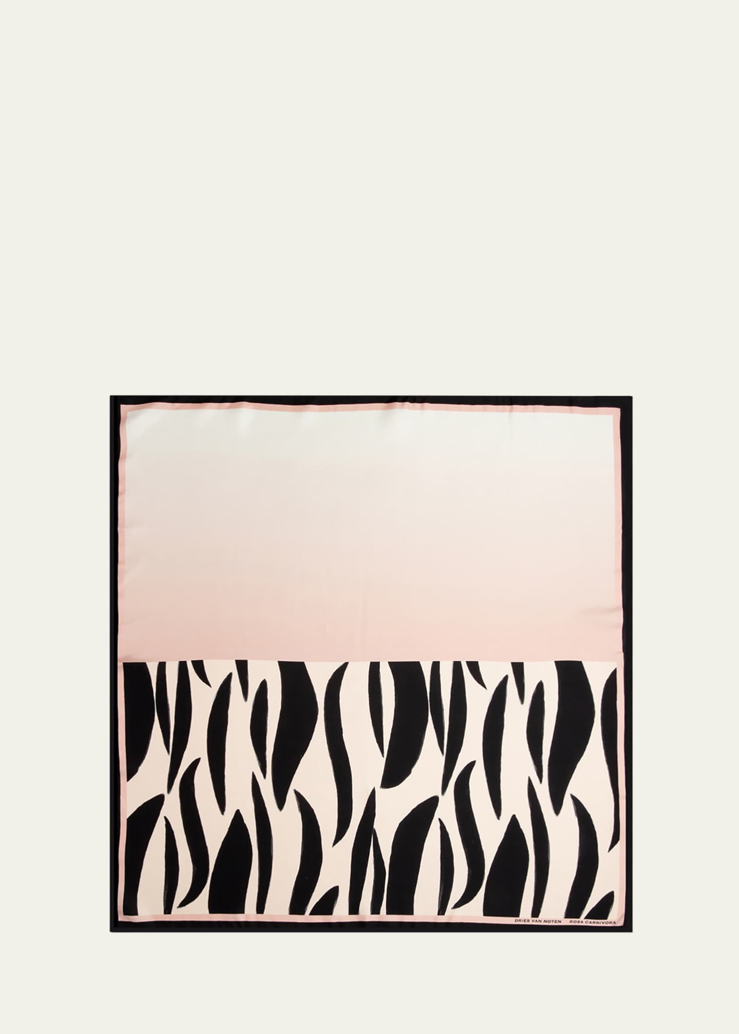 Dries Van Noten Rosa Carnivora Silk Foulard Image 1 of 2
