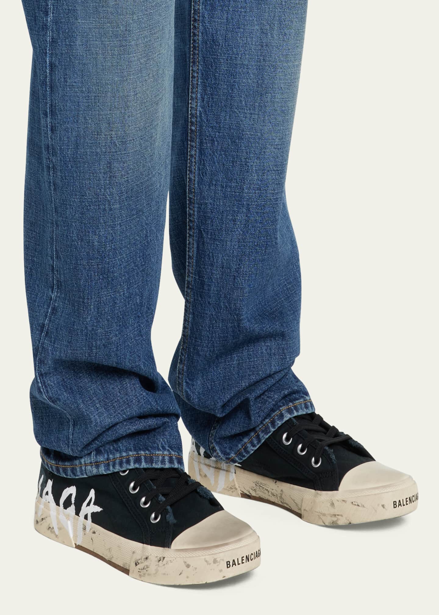 Balenciaga Men's Paris Destroyed HighTop Sneakers Bergdorf Goodman