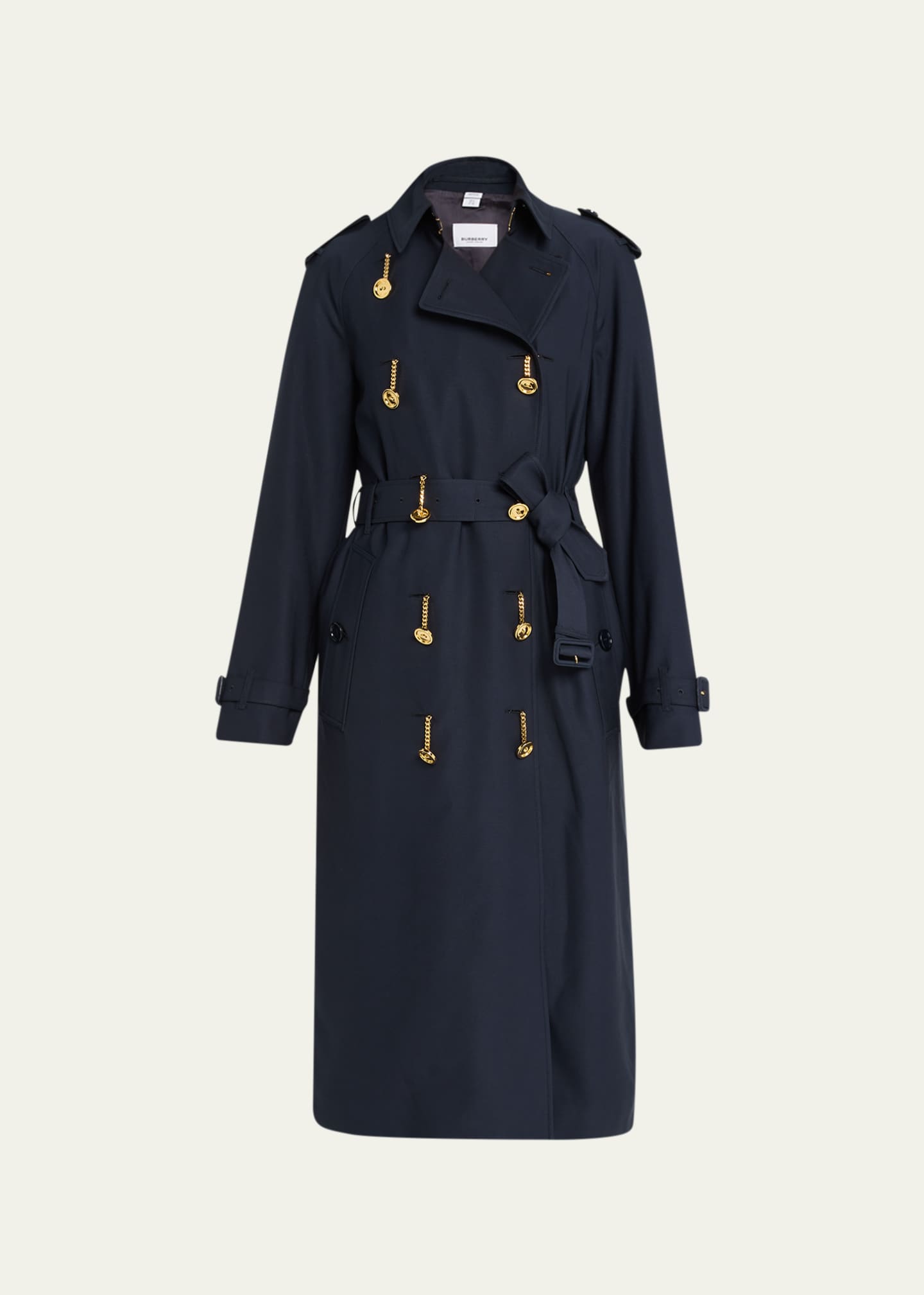 Burberry light blue trench shop coat