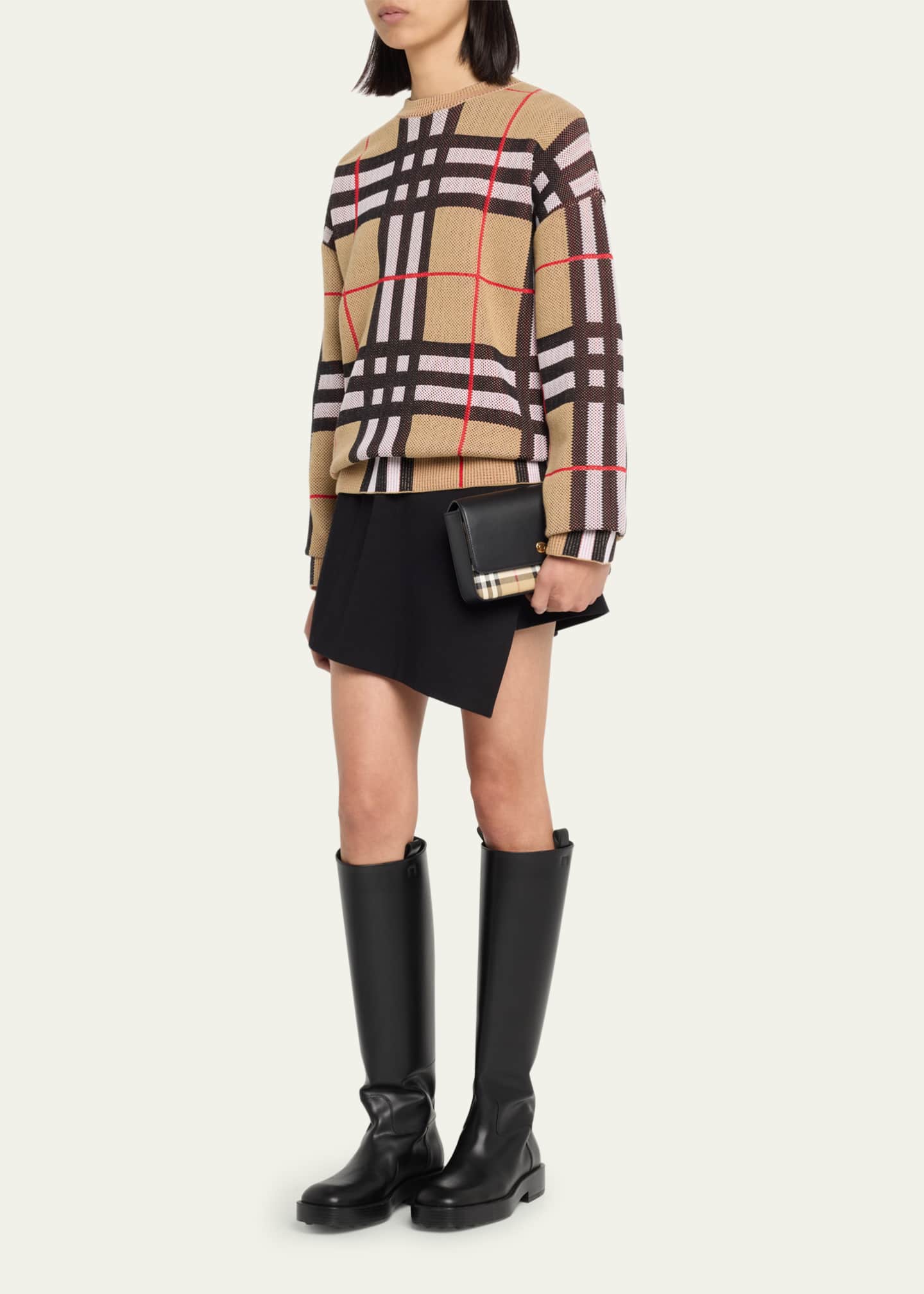 Burberry New Hampshire Check Leather Crossbody Bag Bergdorf Goodman