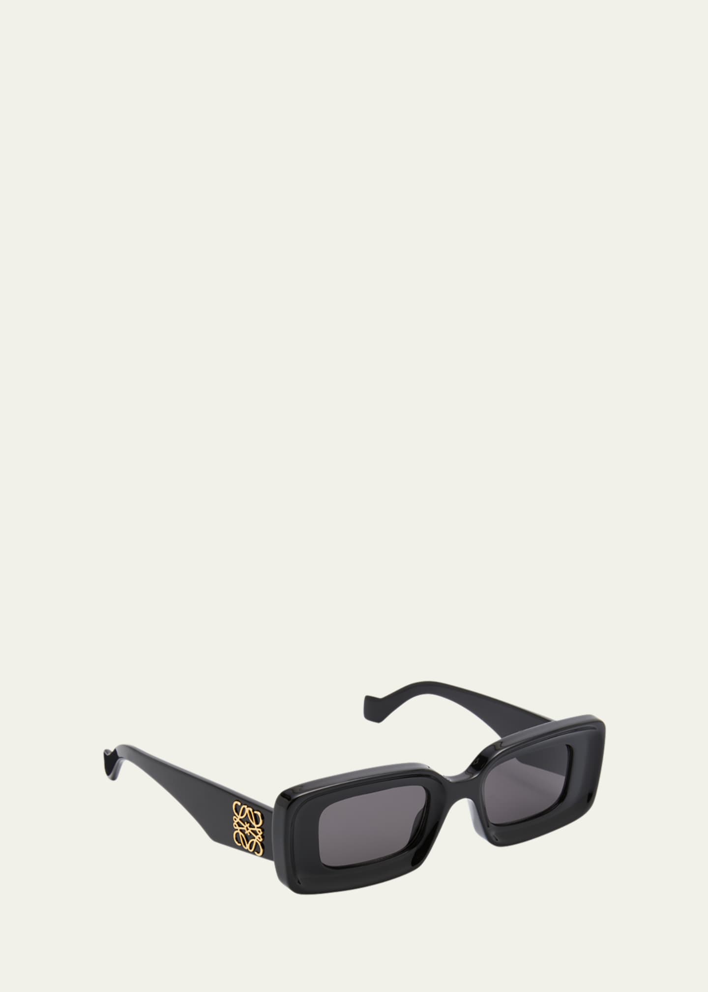 Loewe Anagram Beveled Acetate Rectangle Sunglasses - Bergdorf Goodman