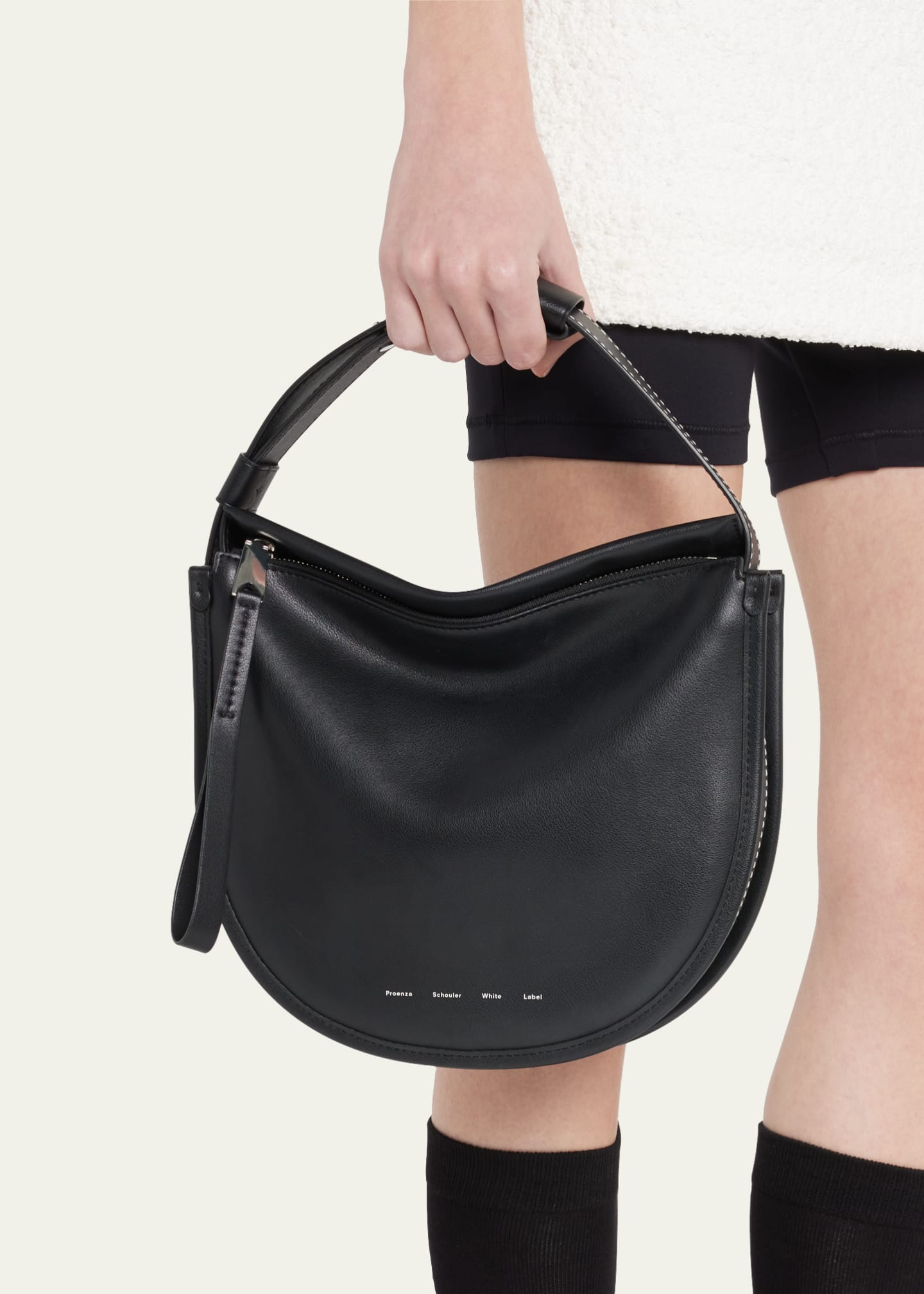 Proenza Schouler White Label Baxter Leather Bag Black