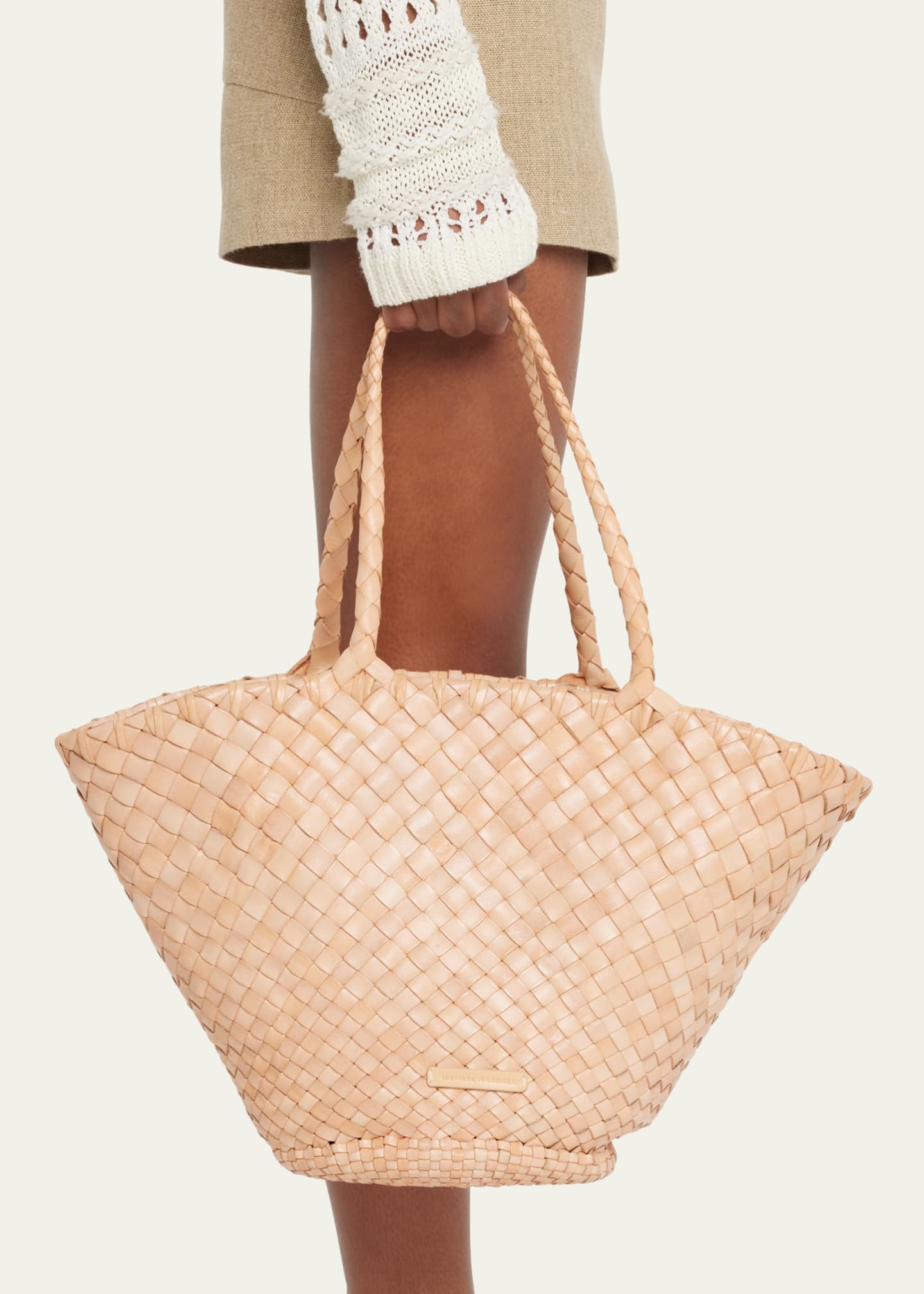 Loeffler Randall | Kai Woven Leather Tote | Timber