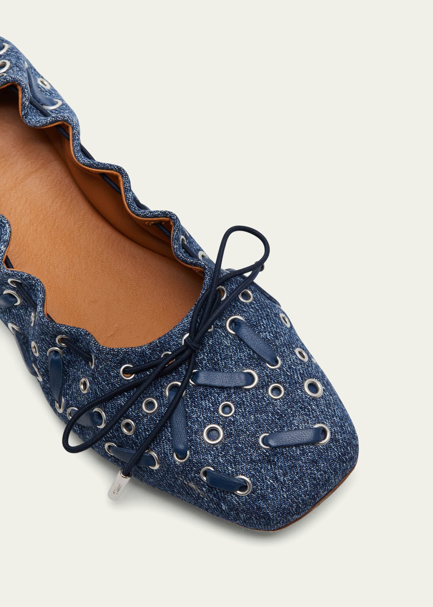 Denim ballerina flats hotsell