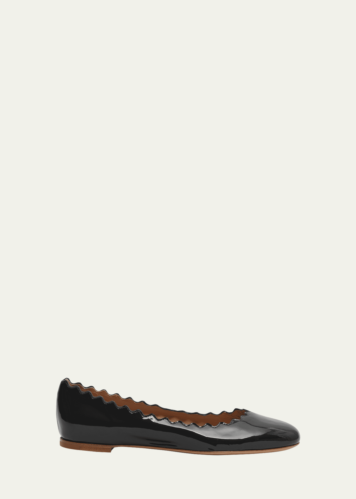 Chloe Lauren Patent Leather Scalloped Ballet Flats Bergdorf Goodman