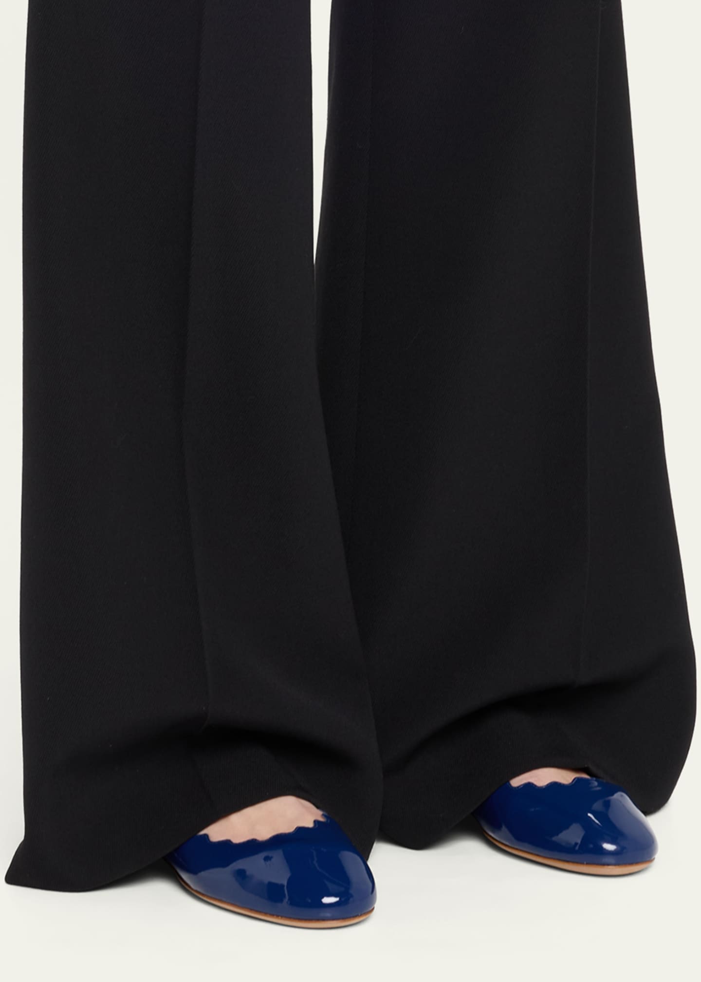 Chloe Lauren Patent Leather Scalloped Ballet Flats Image 2 of 6