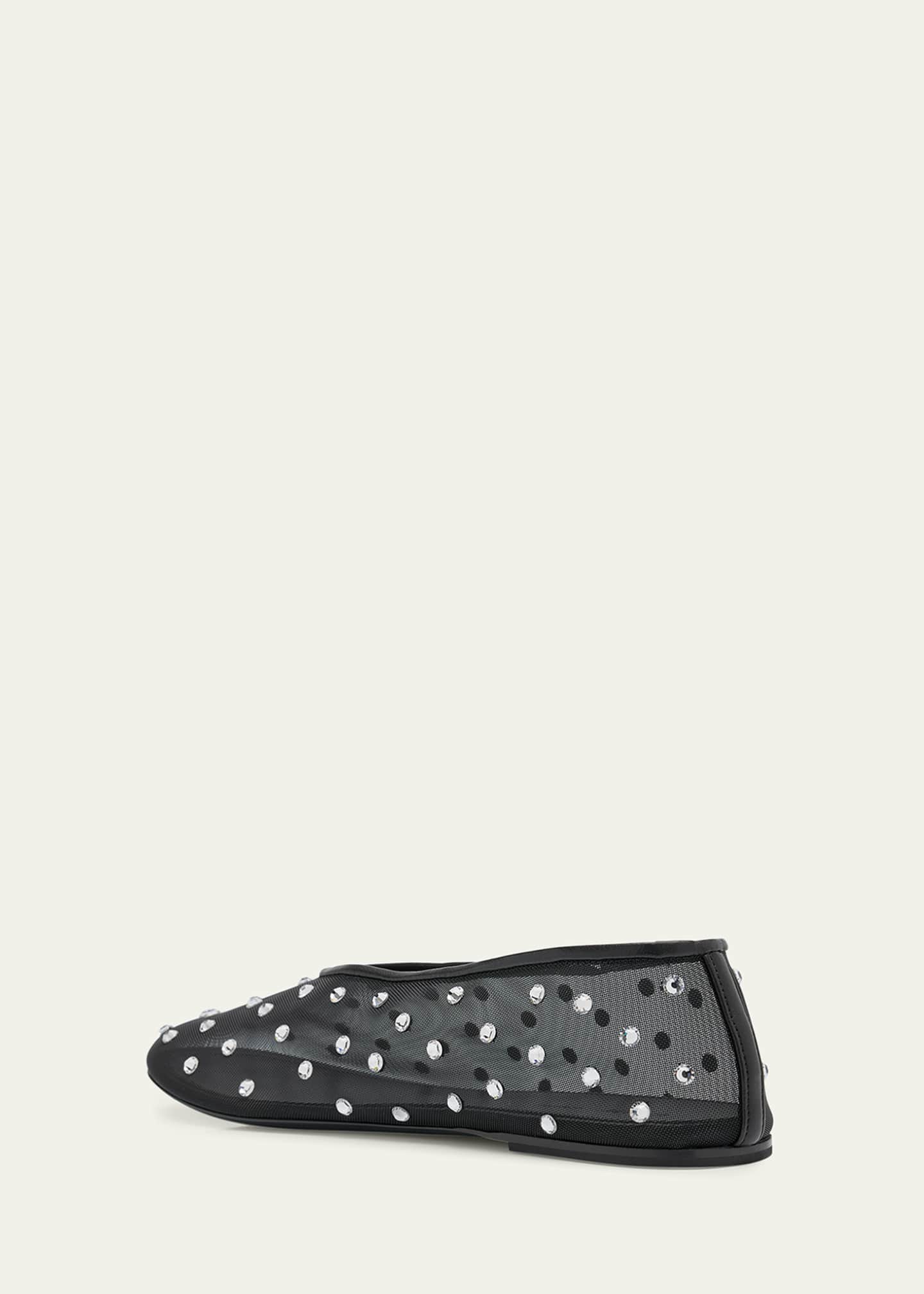 Khaite Marcy Crystal Mesh Evening Ballerina Flats Image 3 of 4
