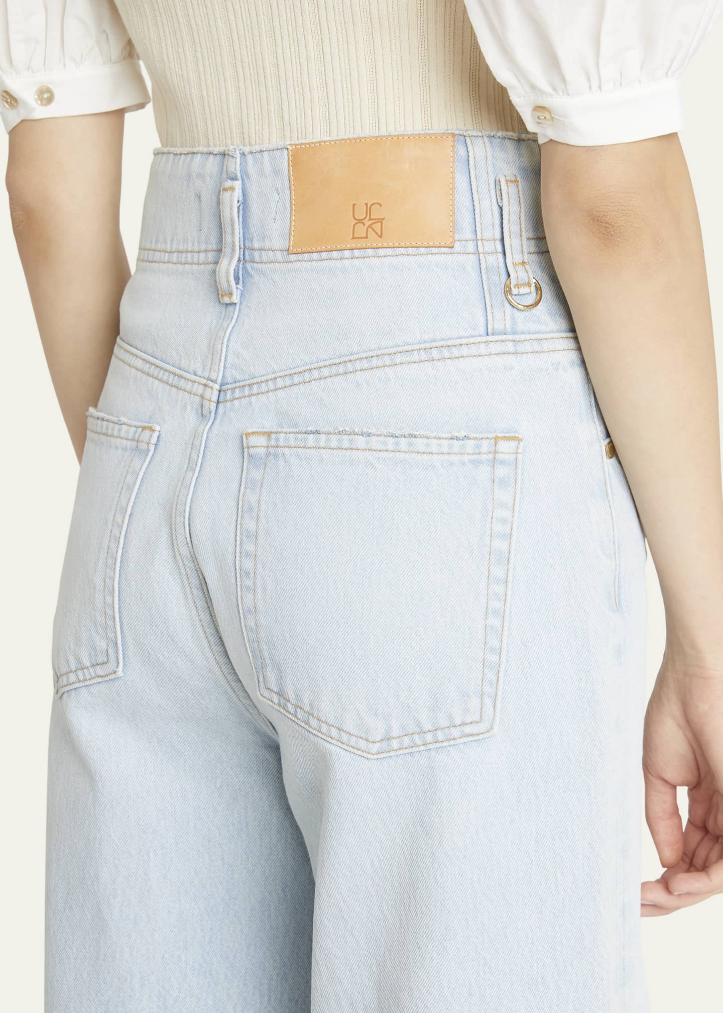 Ulla Johnson The Margot HighRise WideLeg Denim Jeans Bergdorf Goodman