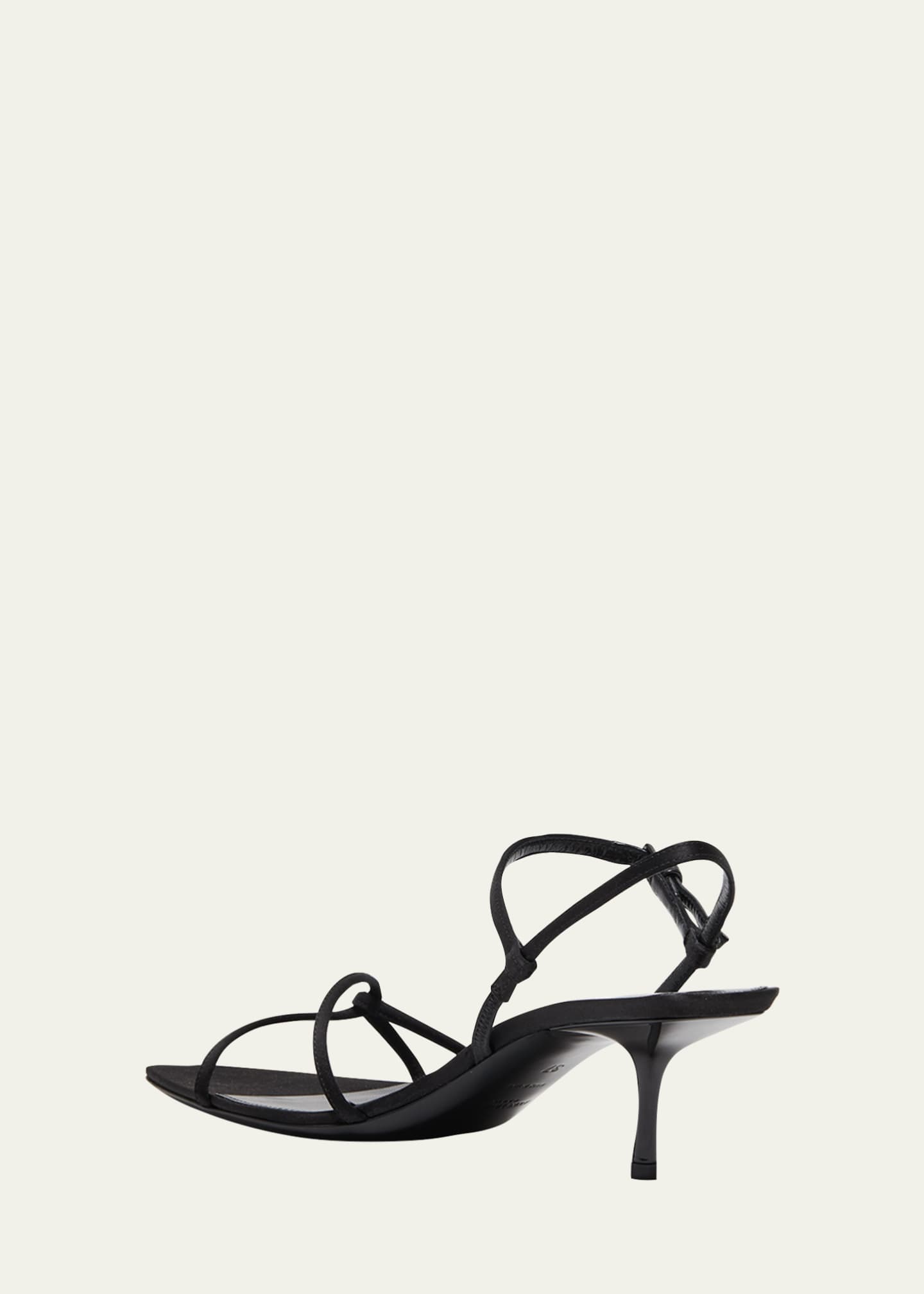 Saint Laurent Giqua Silk Ankle-Strap Sandals