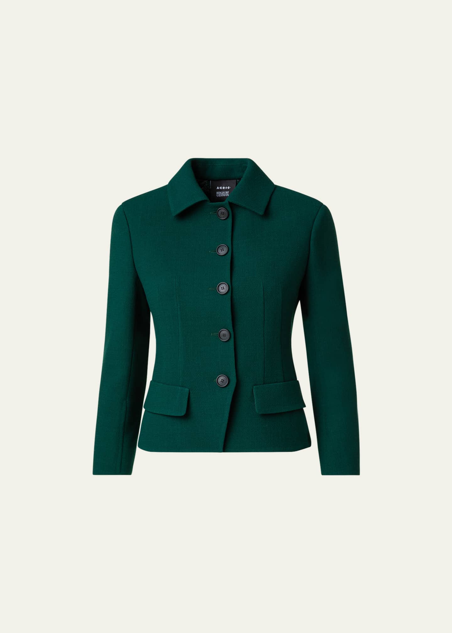 Fitted wool jacket shop