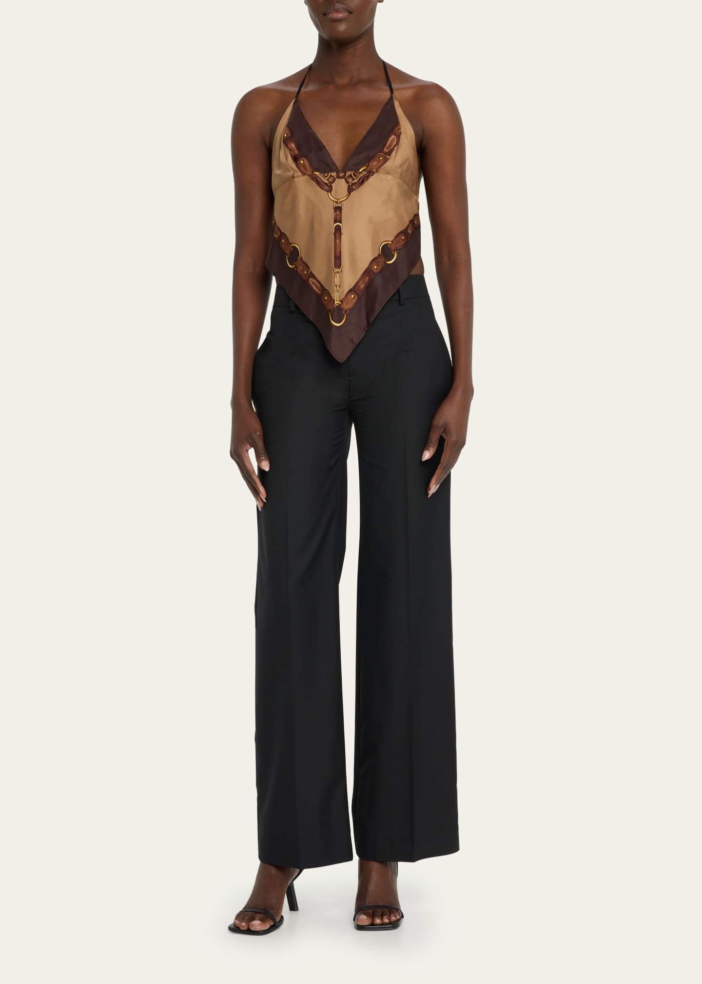 CONNER IVES Reconstituted Scarf Halter Top Bergdorf Goodman