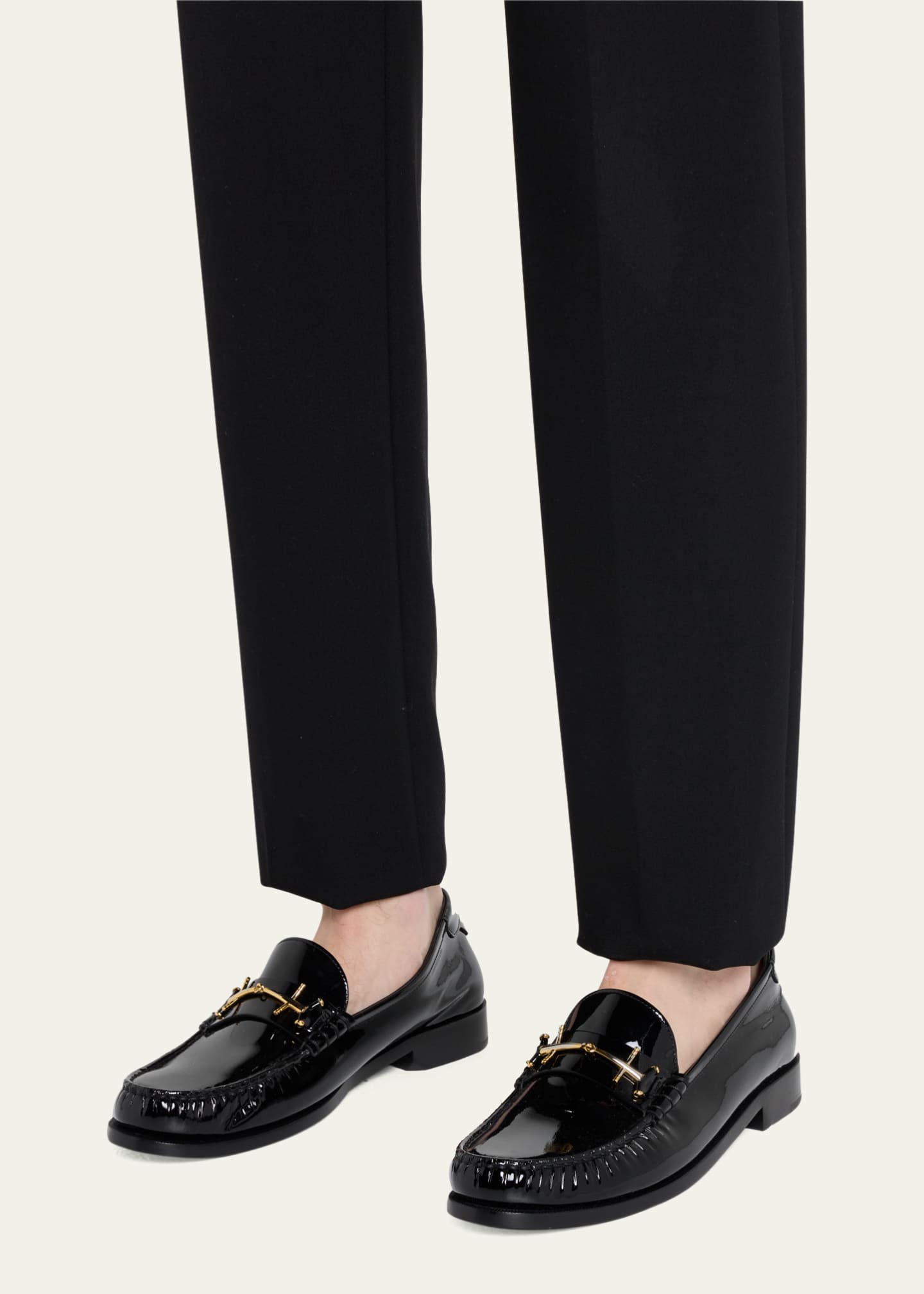 Mens best sale patent loafers