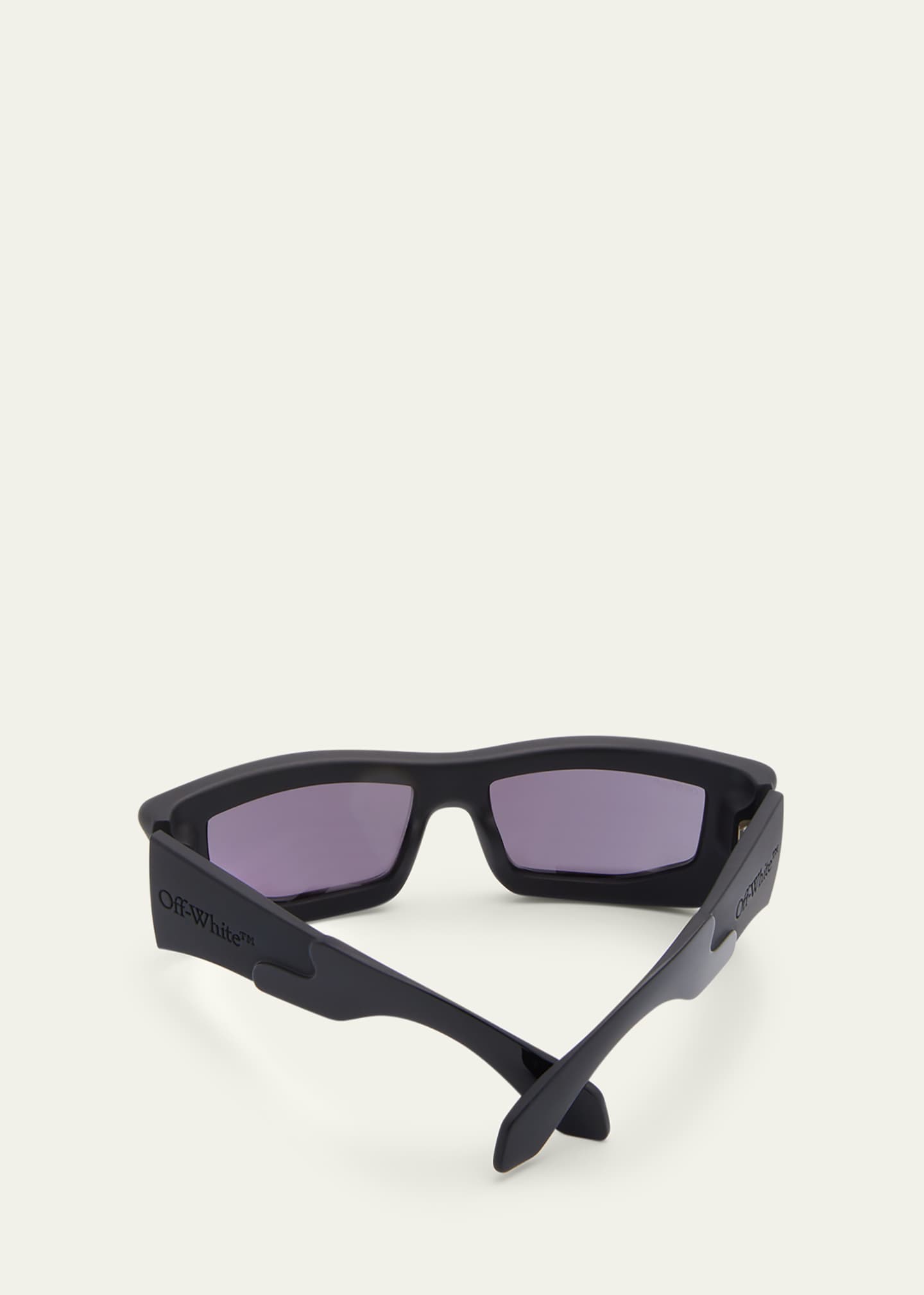 Off-White Men's Volcanite Acetate Wrap Sunglasses