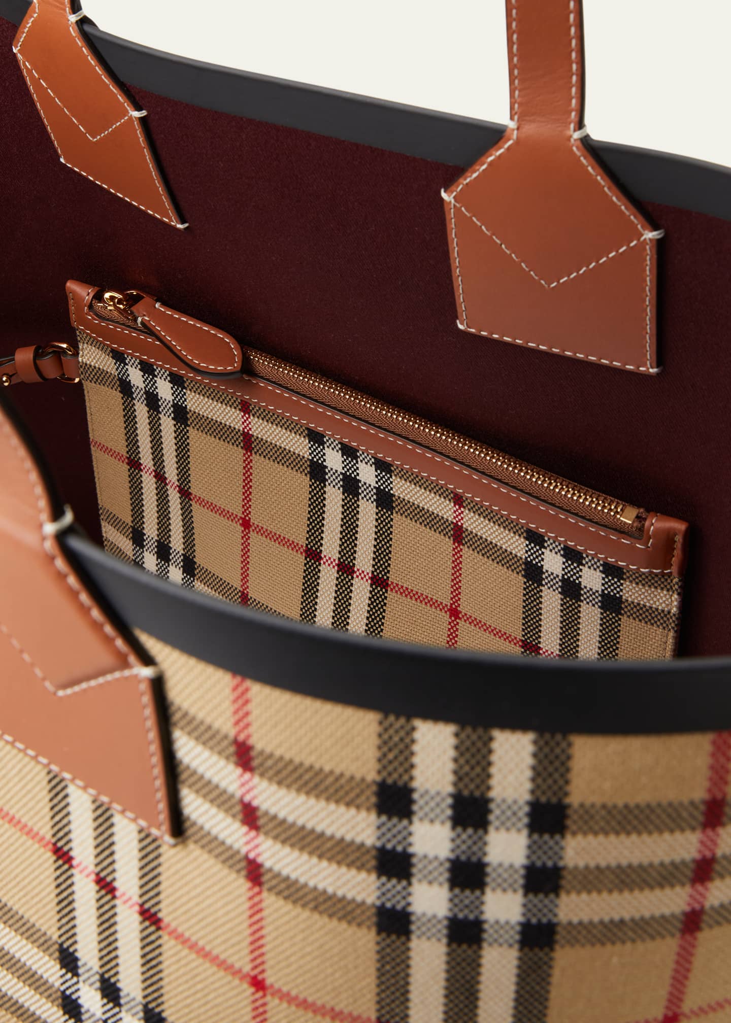 Burberry check hot sale tote