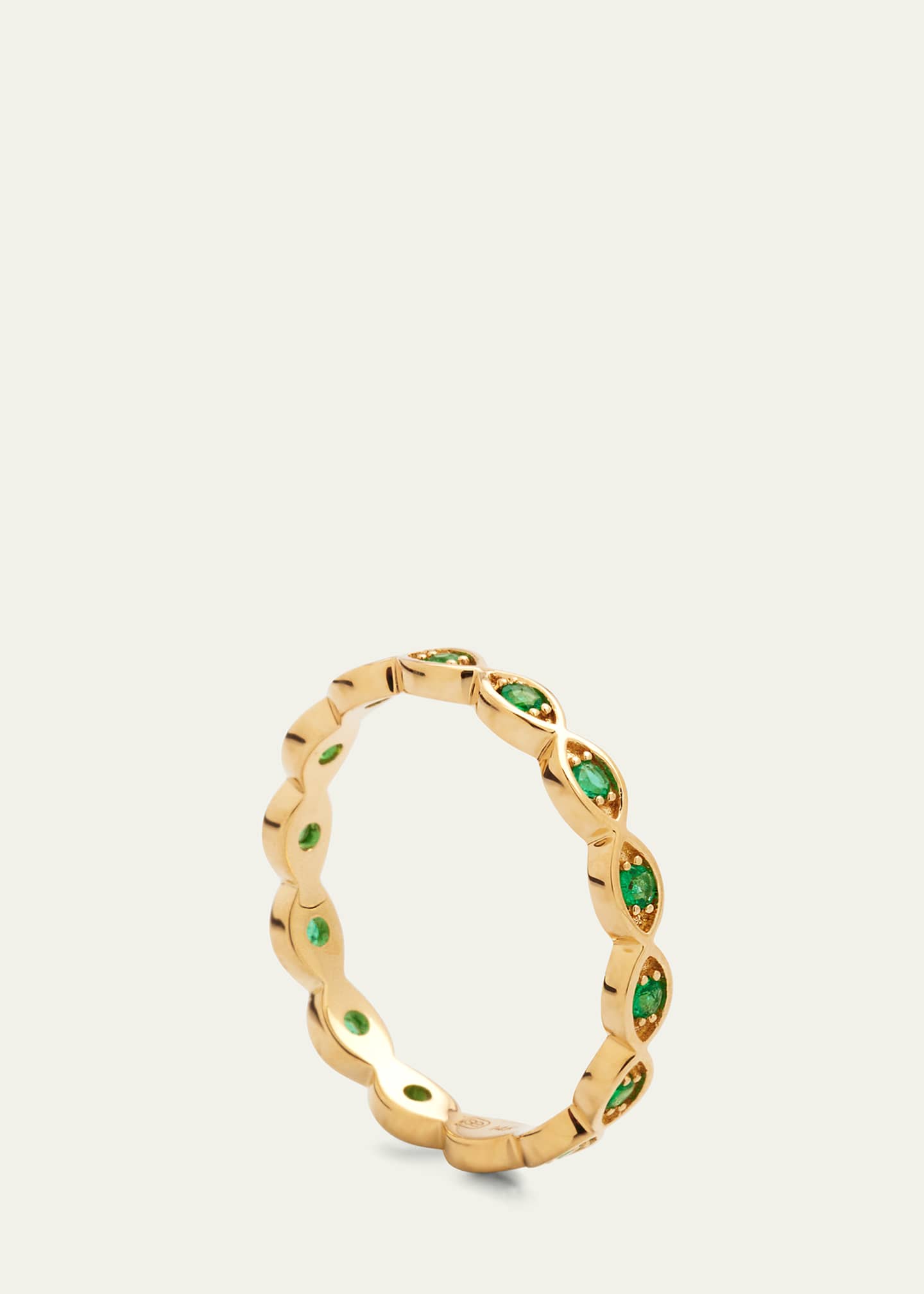 Sydney Evan 14k Yellow Gold Marquis Emerald Eternity Ring Bergdorf