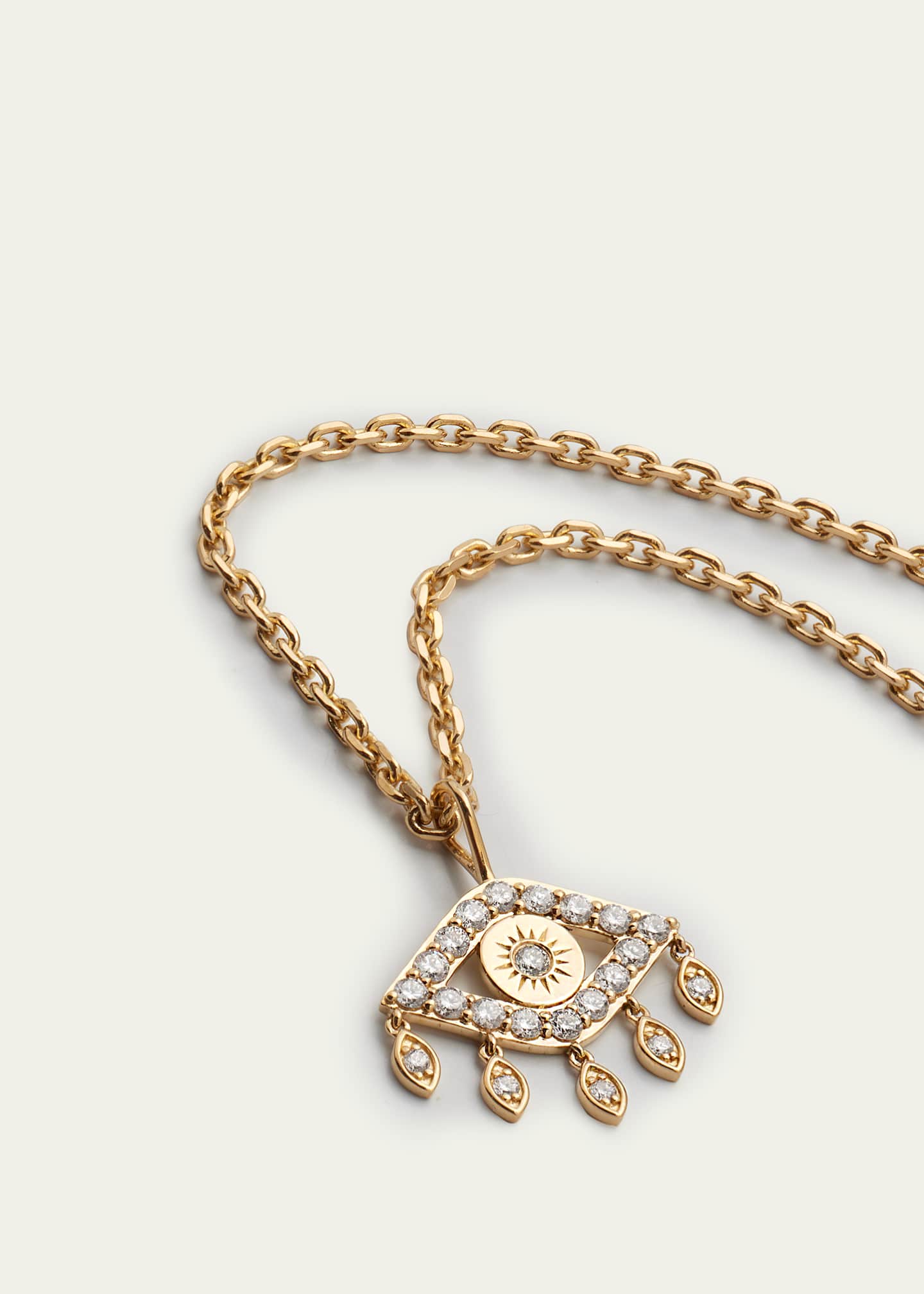 Sydney Evan 14k Gold Diamond Evil Eye Pendant Necklace Bergdorf