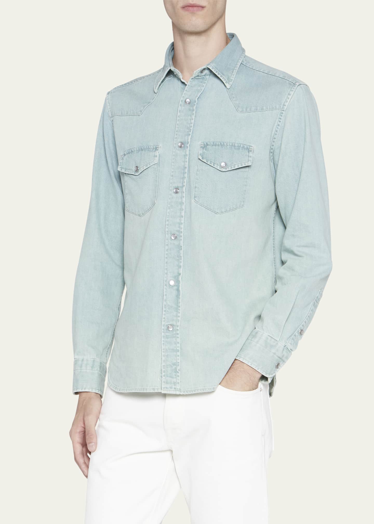 TOM FORD Men's Slim Fit Western Sport Shirt Bergdorf Goodman