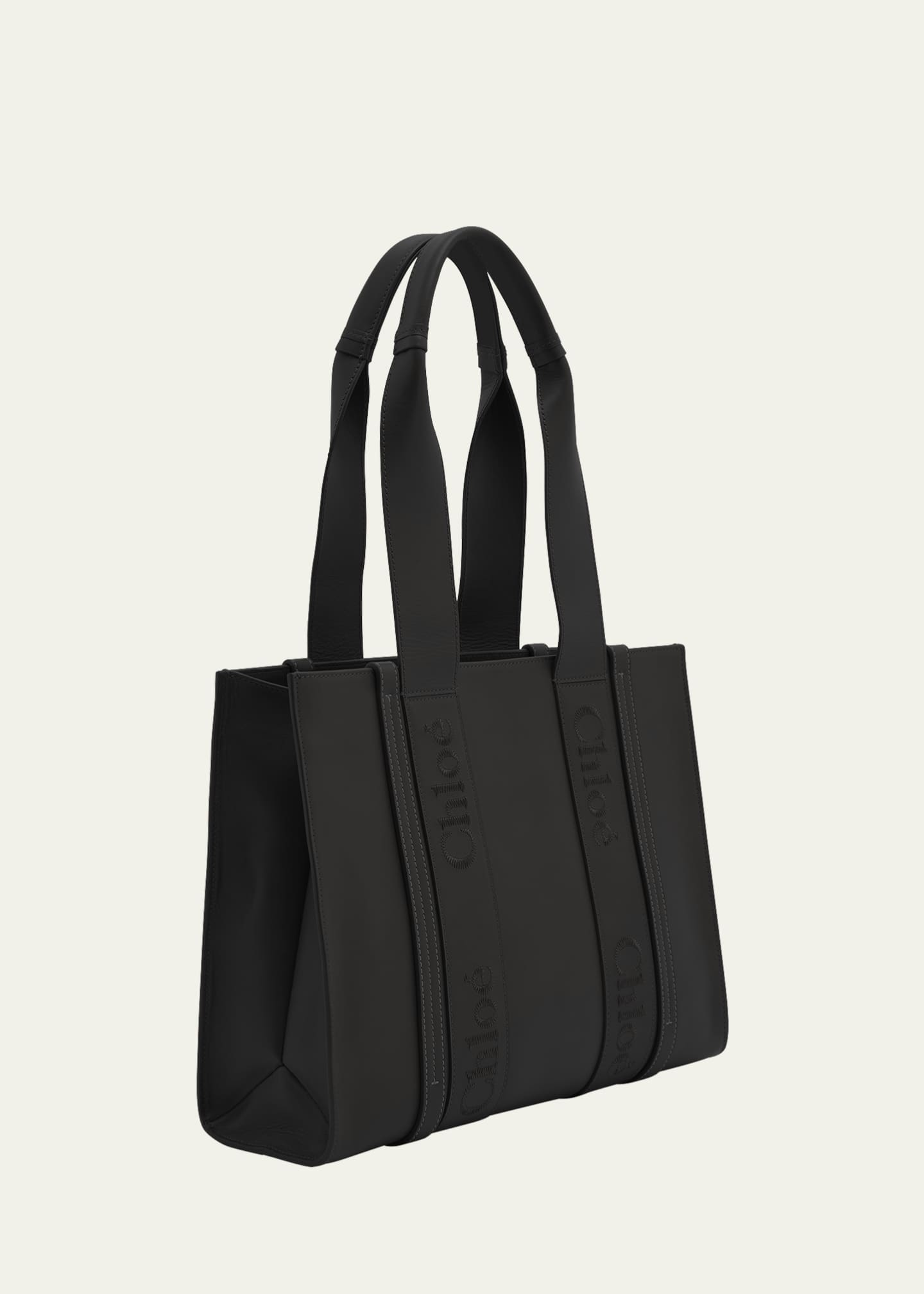 Chloe Woody Medium Tote Bag in Leather