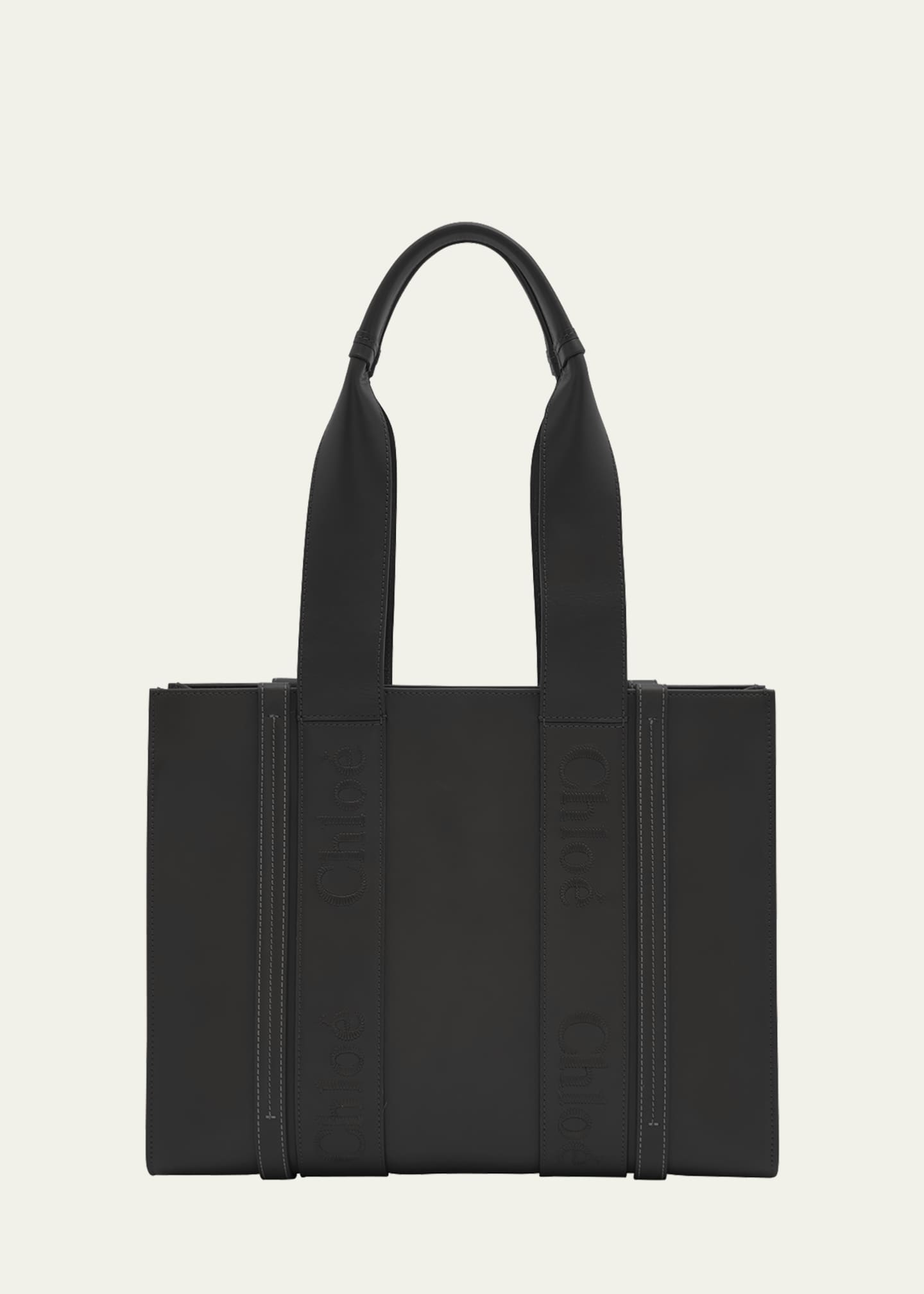 Chloe Woody Medium Tote Bag in Leather Image 1 of 5
