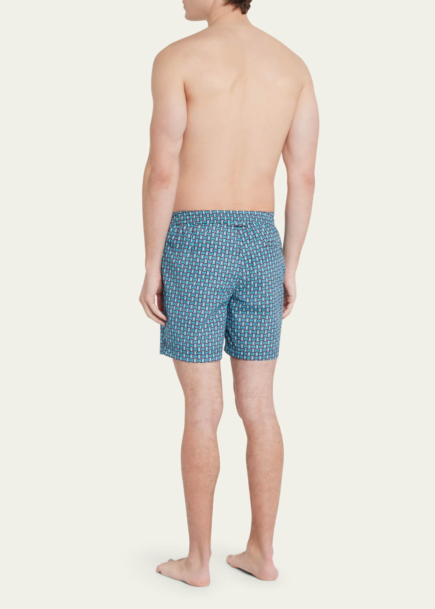 Orlebar Brown Men's Standard Geometric Swim Trunks Bergdorf Goodman