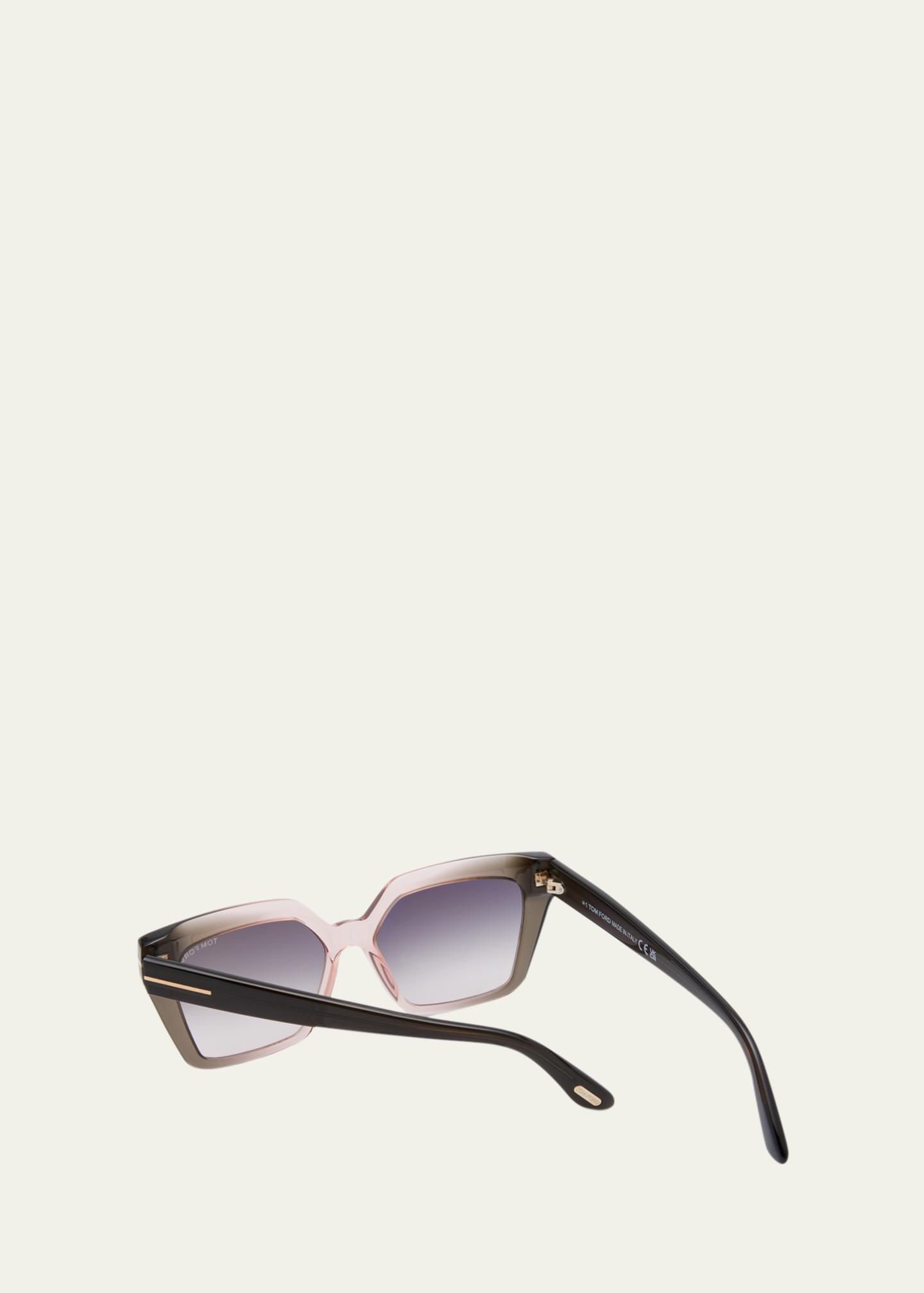 TOM FORD Winona Transparent Two-Tone Acetate Cat-Eye Sunglasses ...