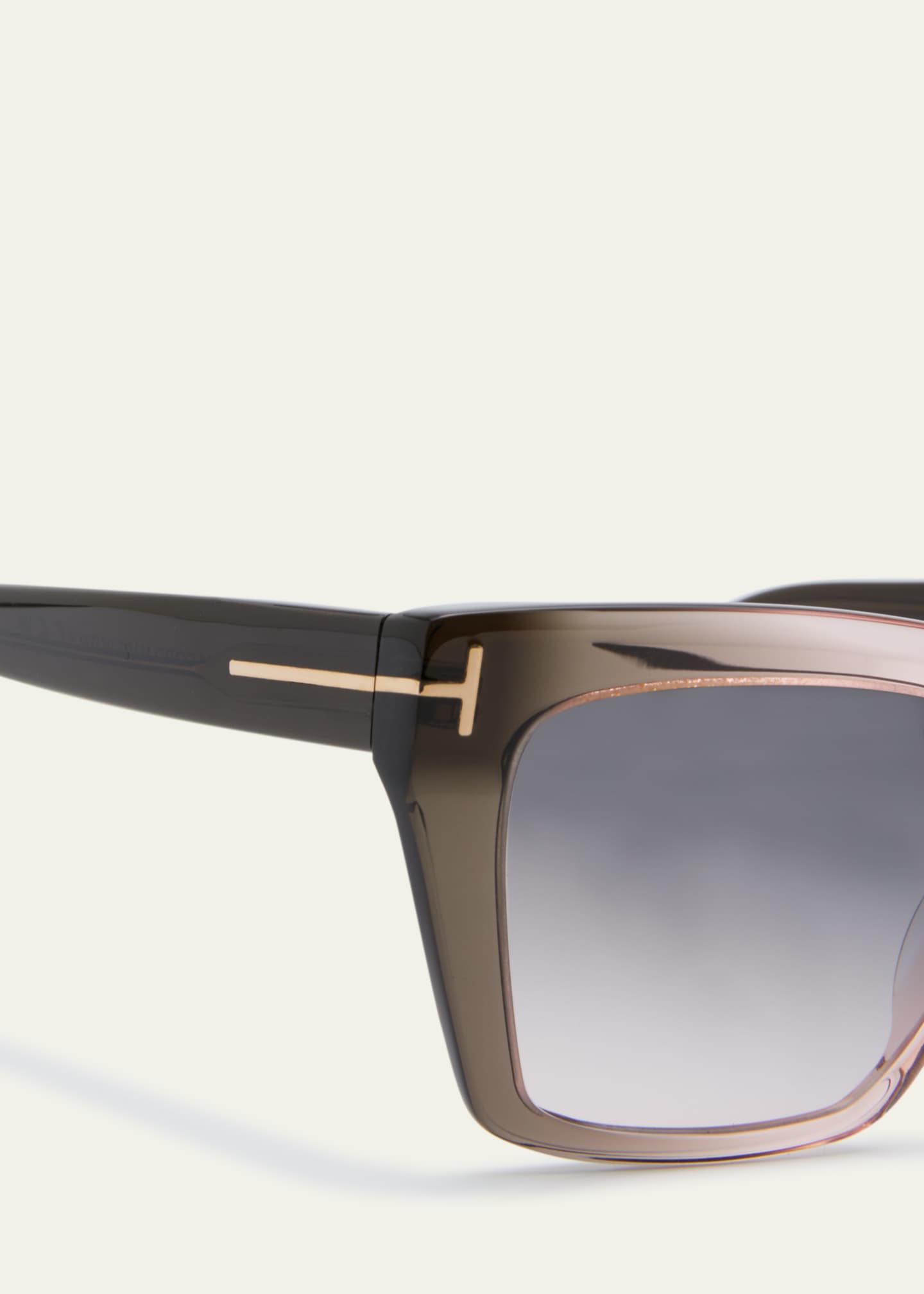 TOM FORD Winona Transparent TwoTone Acetate CatEye Sunglasses