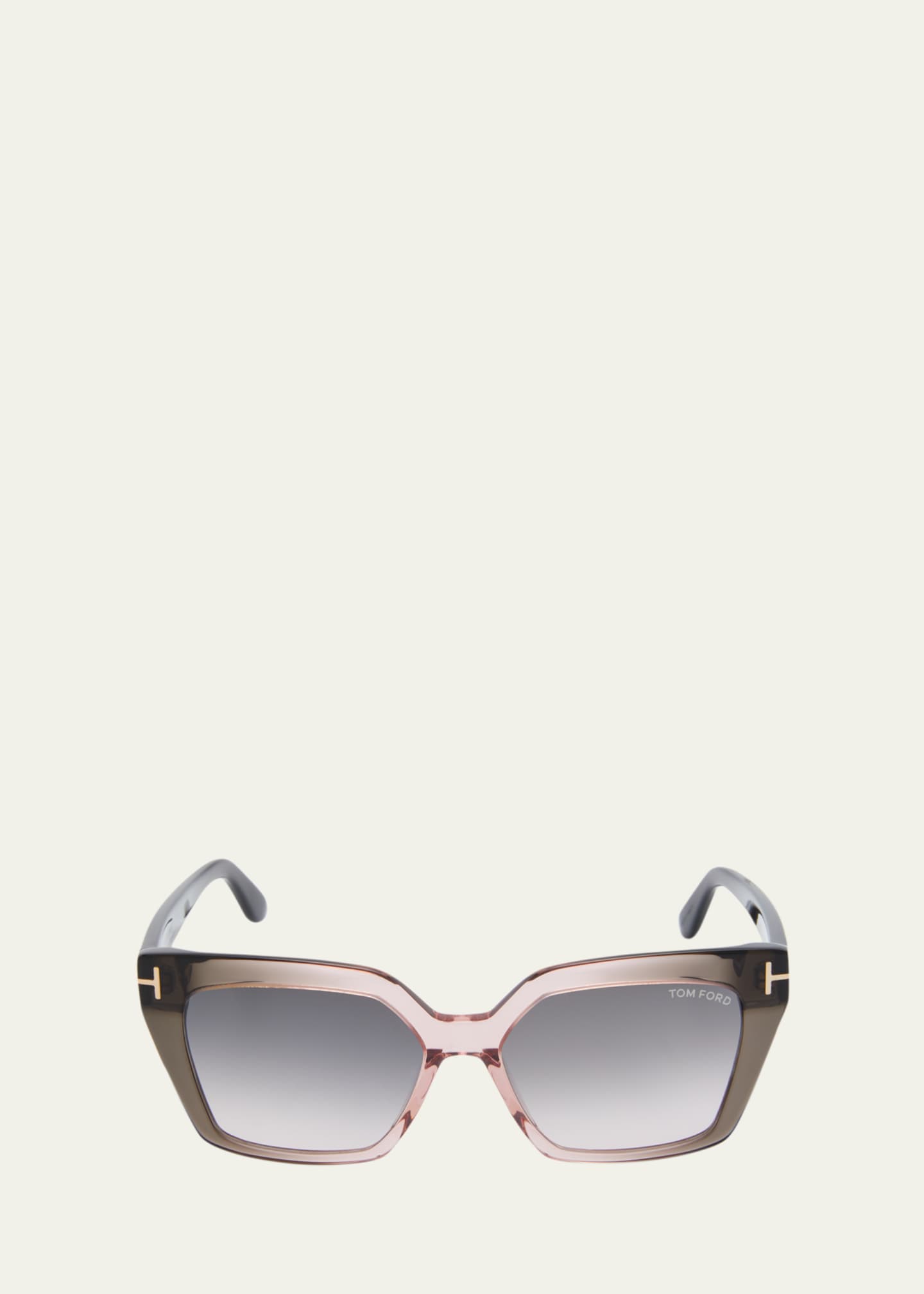 TOM FORD Winona Transparent Two-Tone Acetate Cat-Eye Sunglasses