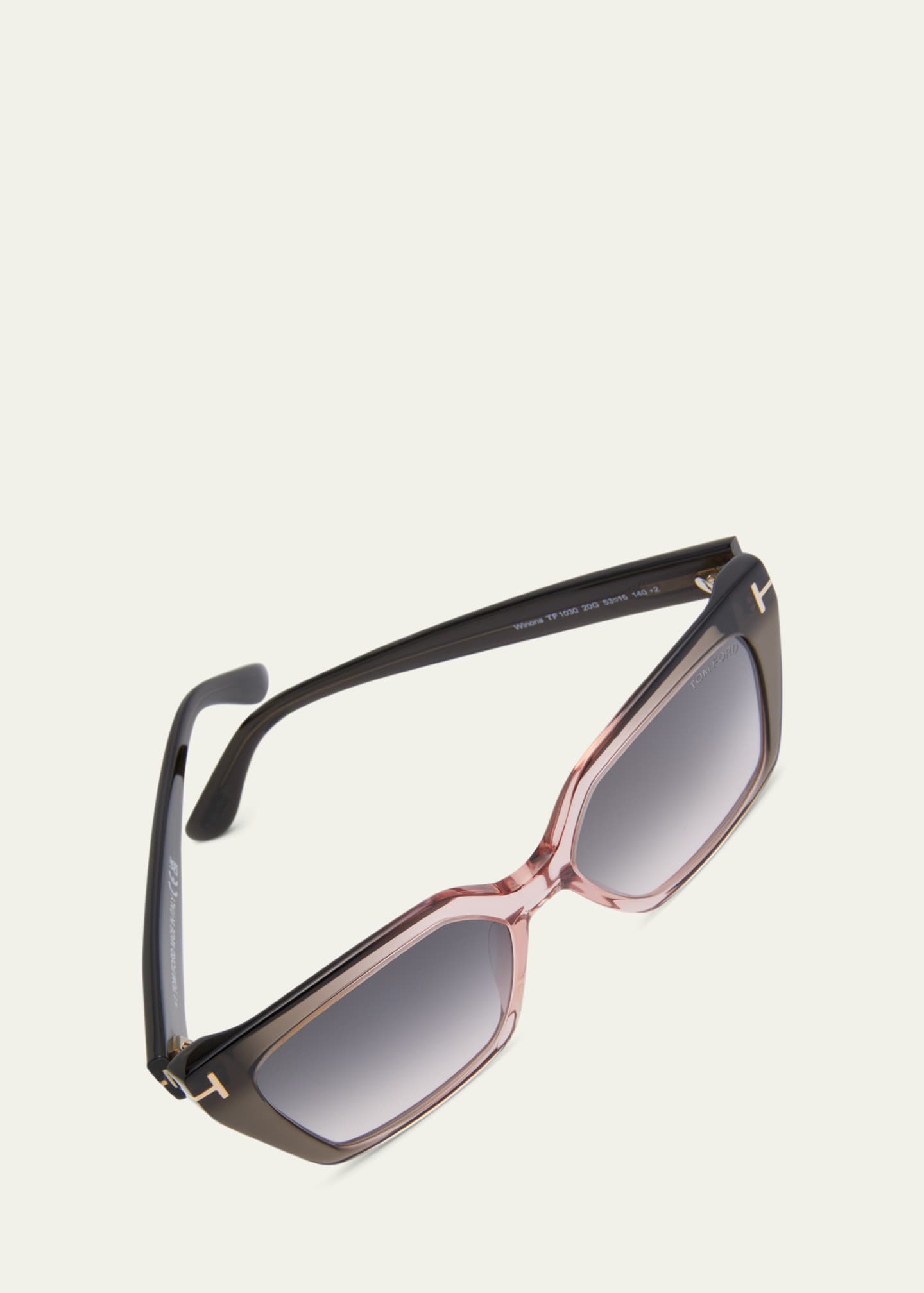 TOM FORD Winona Transparent Two-Tone Acetate Cat-Eye Sunglasses