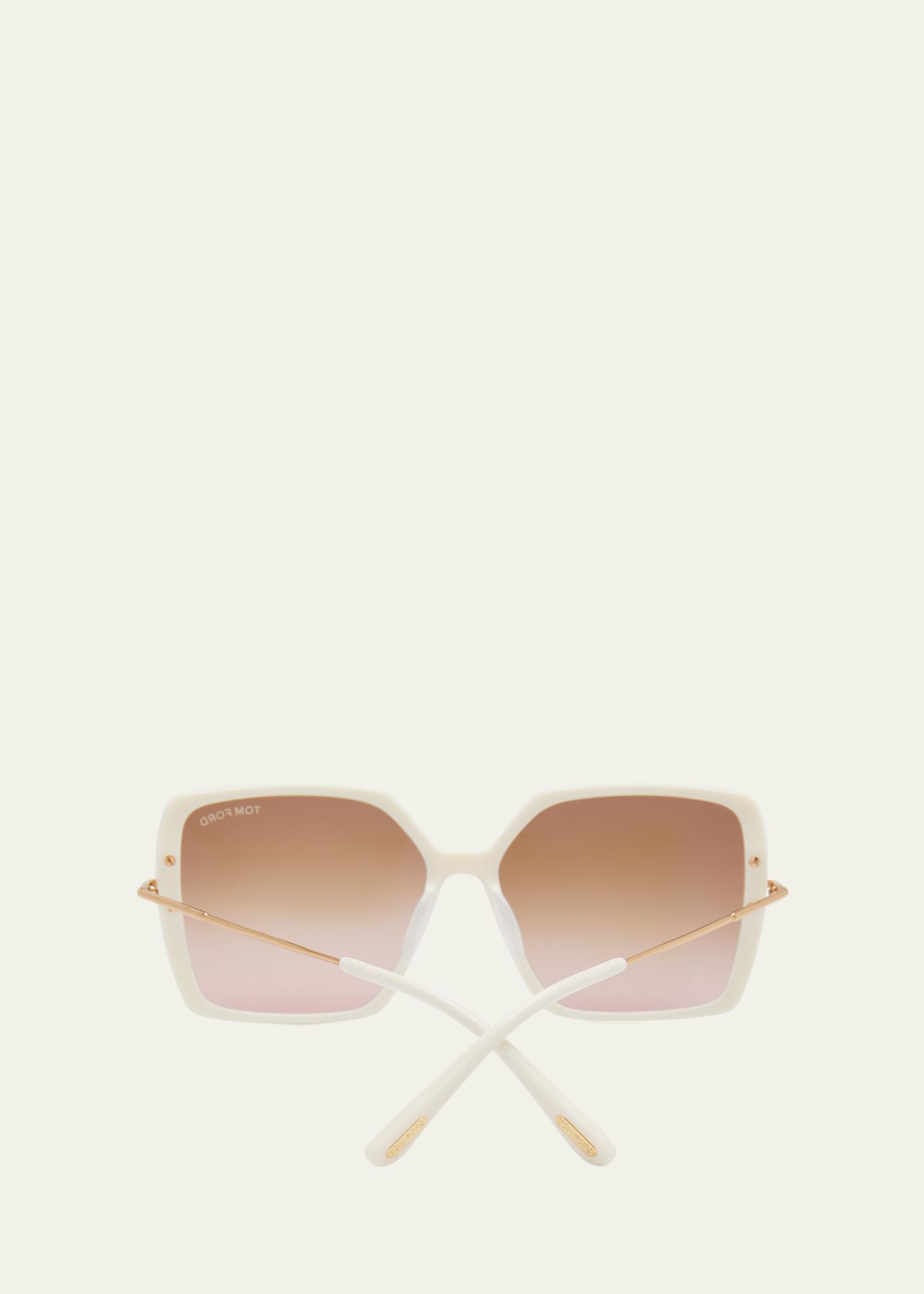 Tom Ford 62mm Gold Tone w/Havana Tortoise Butterfly Shape Polarized Sunglasses. TOM FORD  main image 2