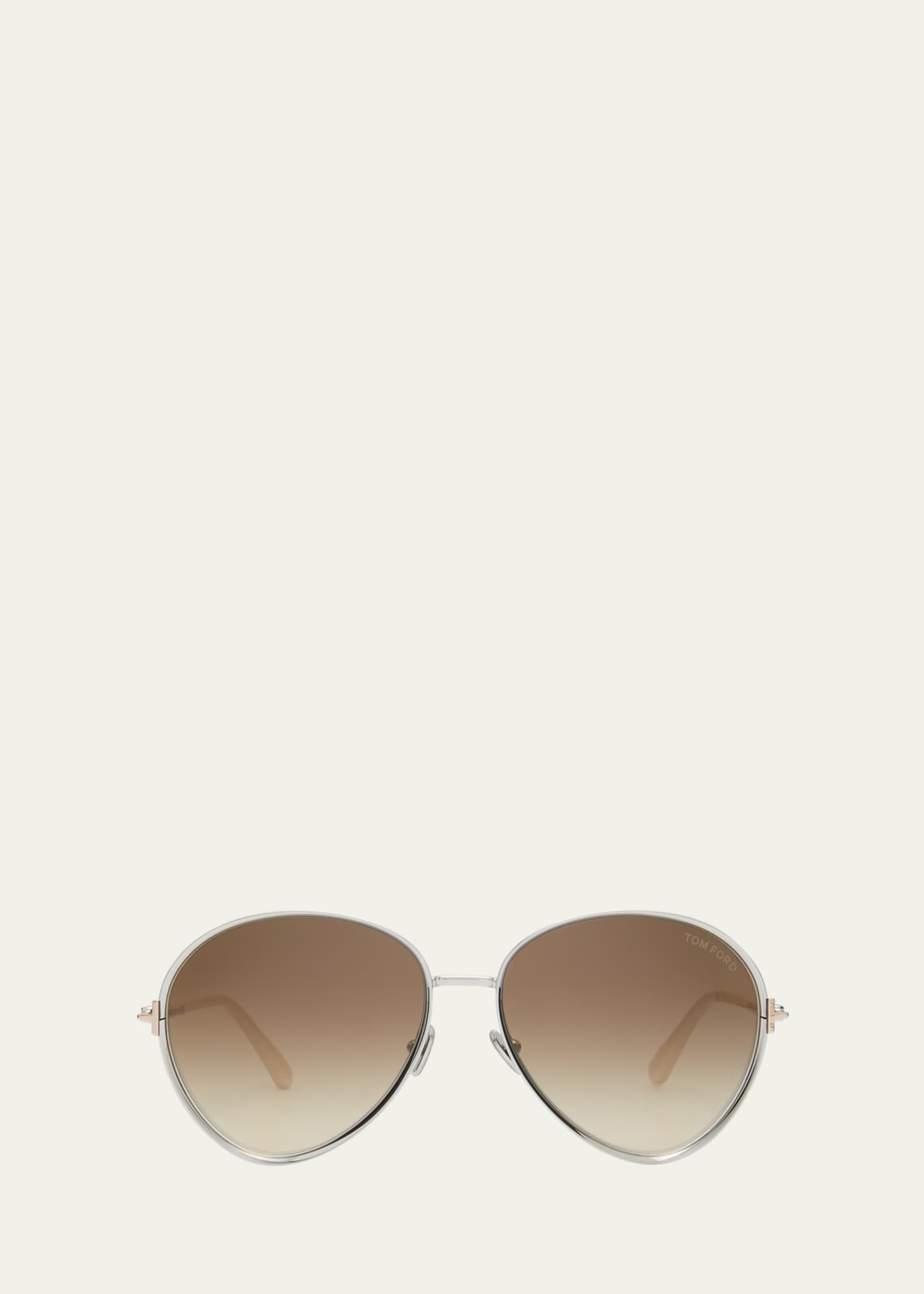 TOM FORD Gradient Round Metal Alloy Sunglasses Bergdorf Goodman