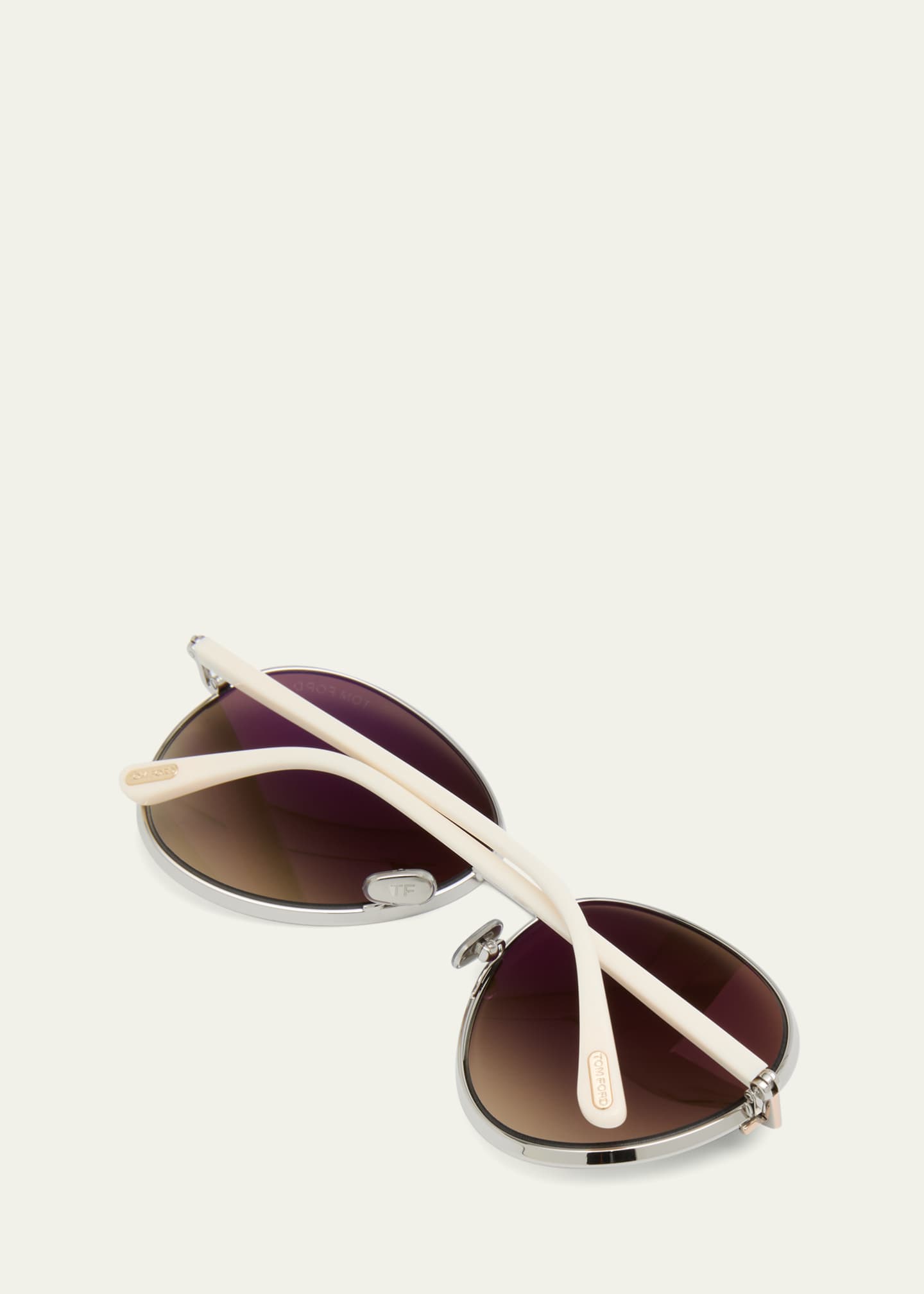 Tom ford round gradient metal sunglasses 2025