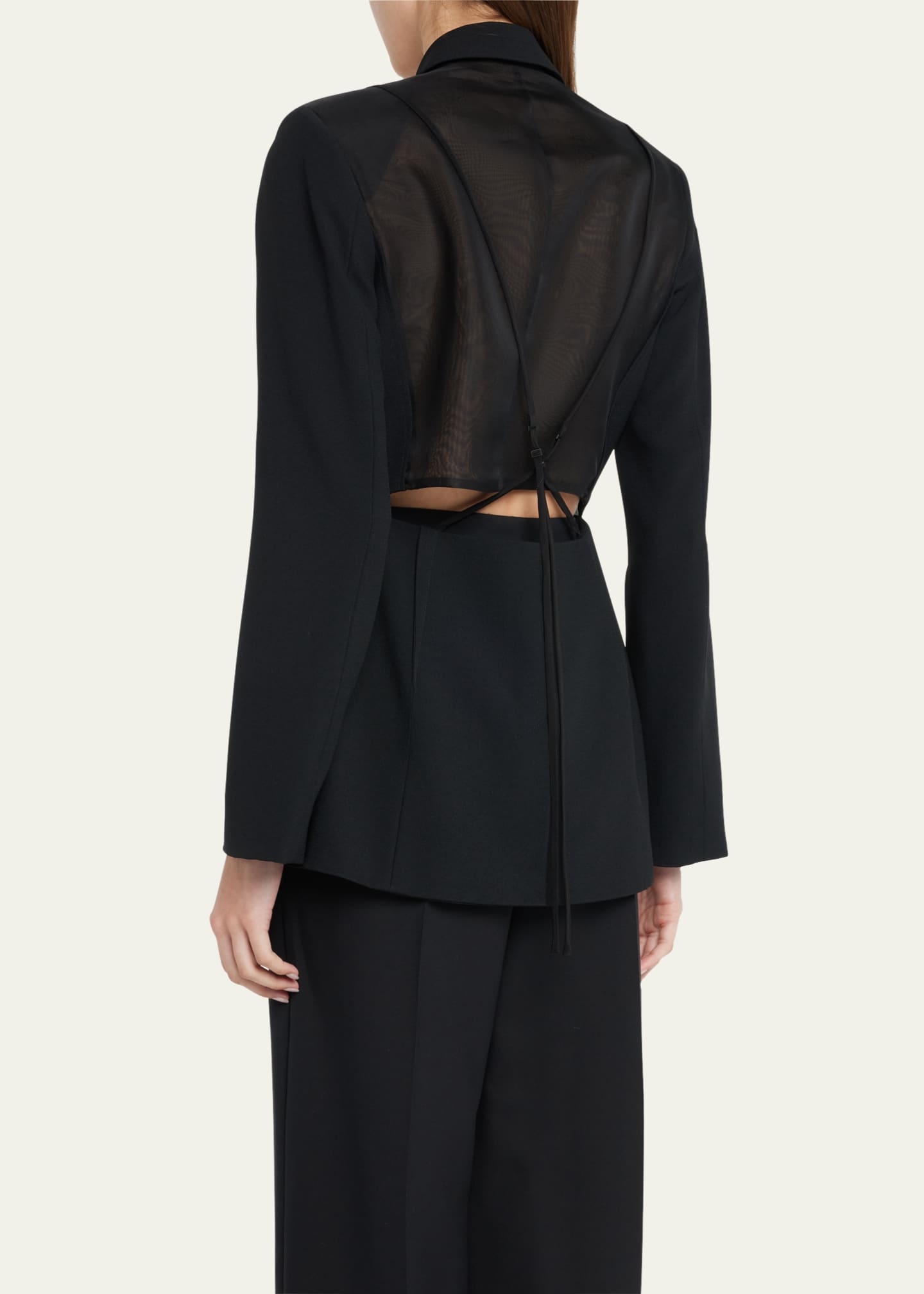 Jason Wu Collection Mixed Media Blazer Jacket with Suspender Detail Bergdorf Goodman