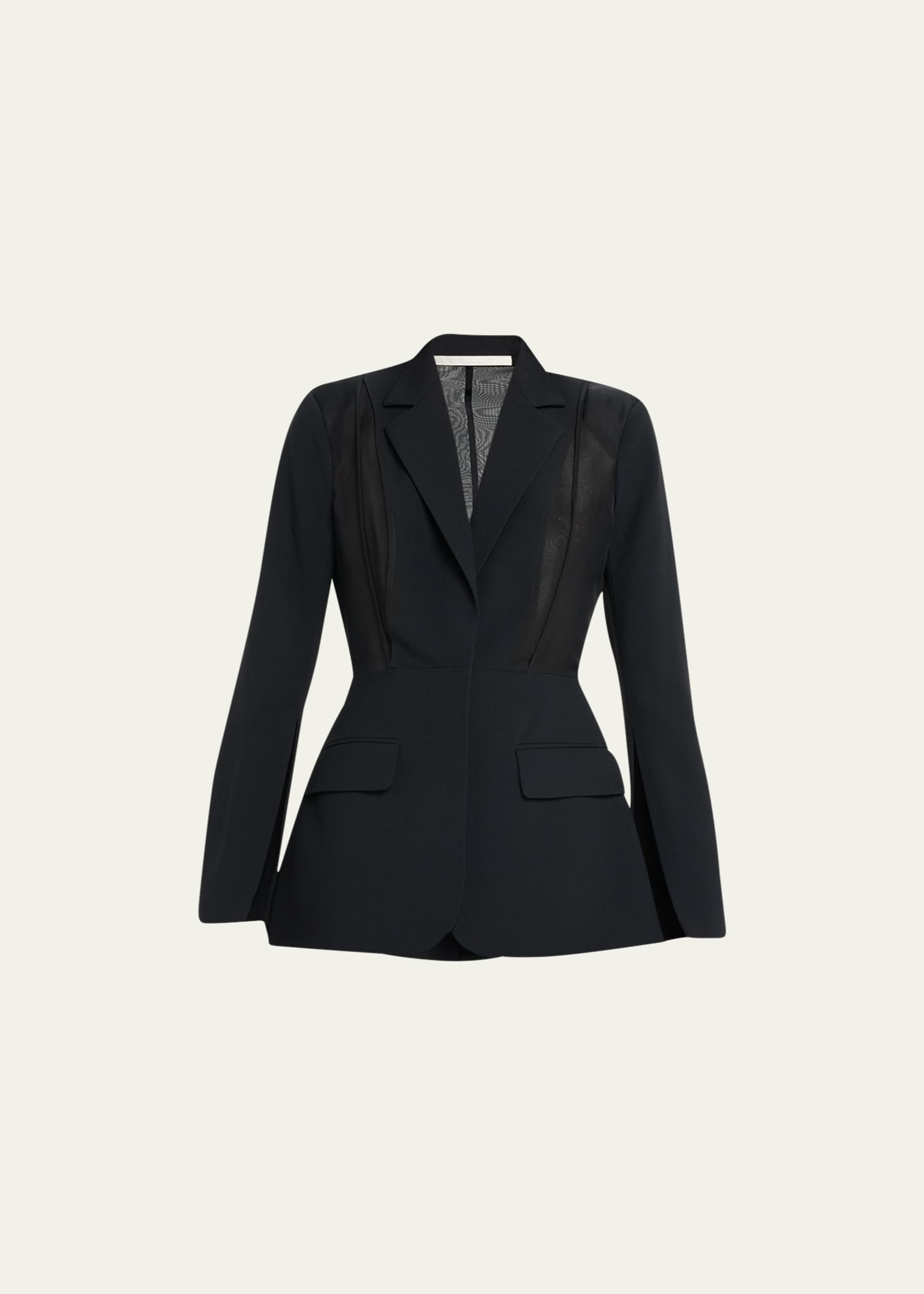 Jason Wu Collection Mixed Media Blazer Jacket with Suspender Detail Bergdorf Goodman