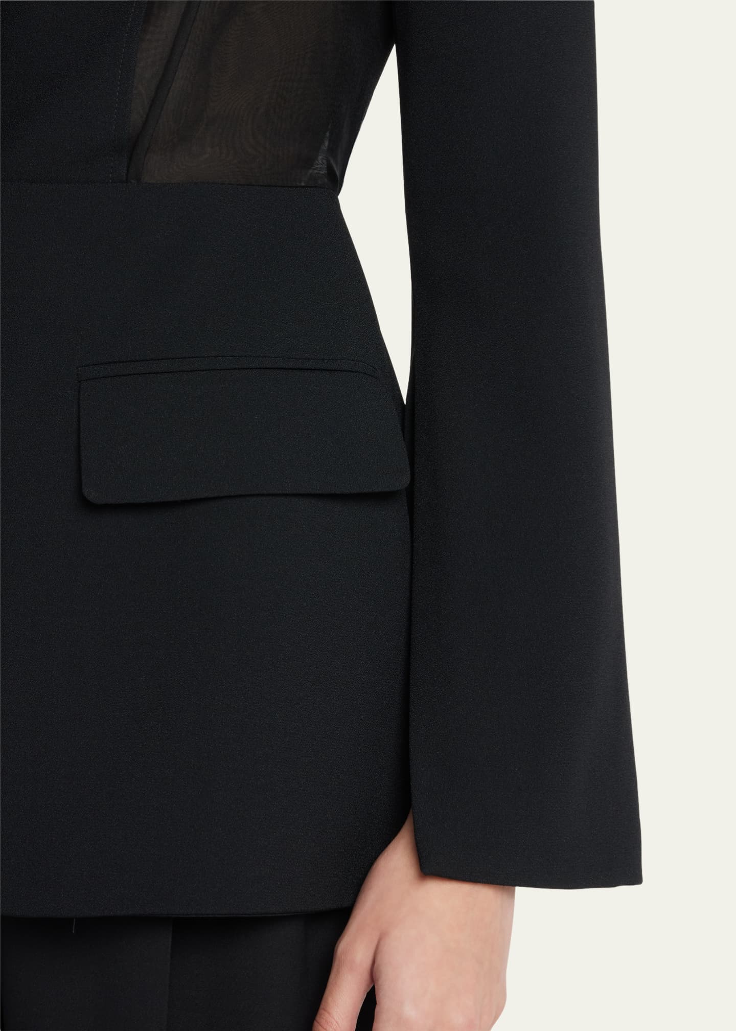 Jason Wu Collection Mixed Media Blazer Jacket with Suspender Detail Bergdorf Goodman