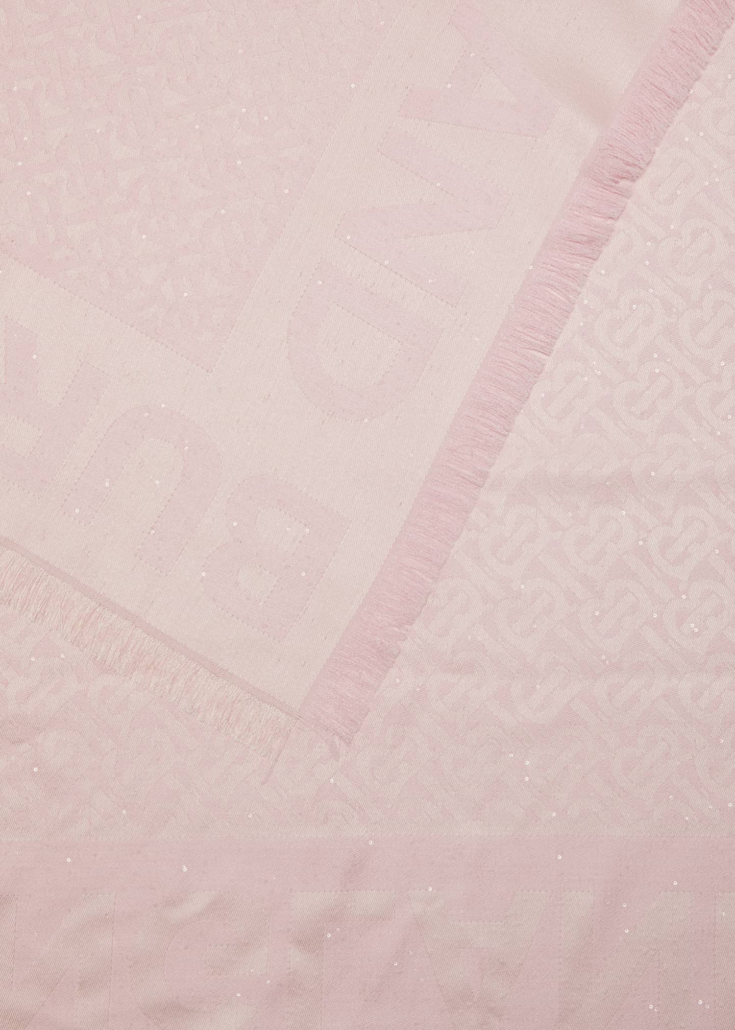 Burberry pink Wool-Silk Monogram Scarf