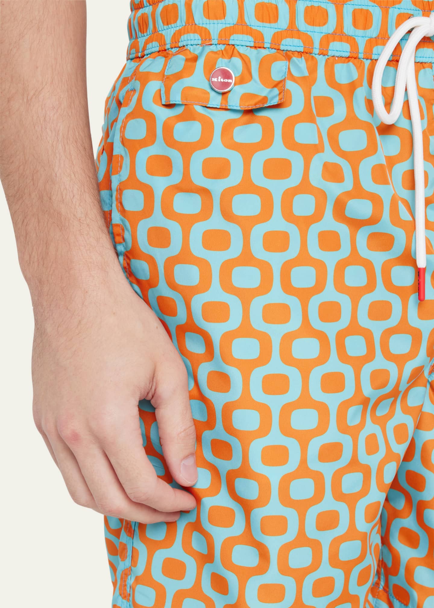 Kiton Men's GeometricPrint Swim Trunks Bergdorf Goodman