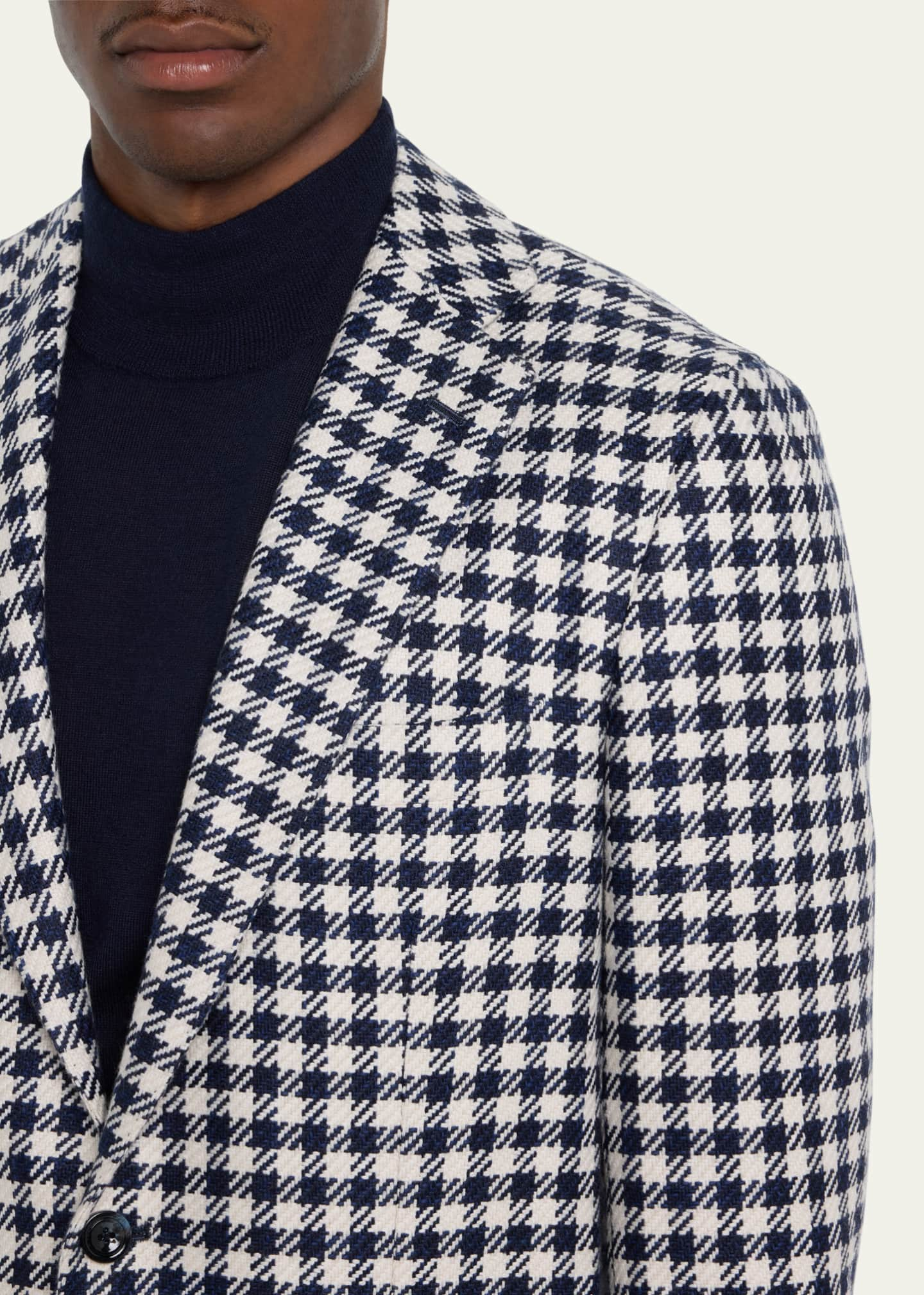 Kiton Men's Houndstooth Check Two-Button Sport Coat - Bergdorf Goodman