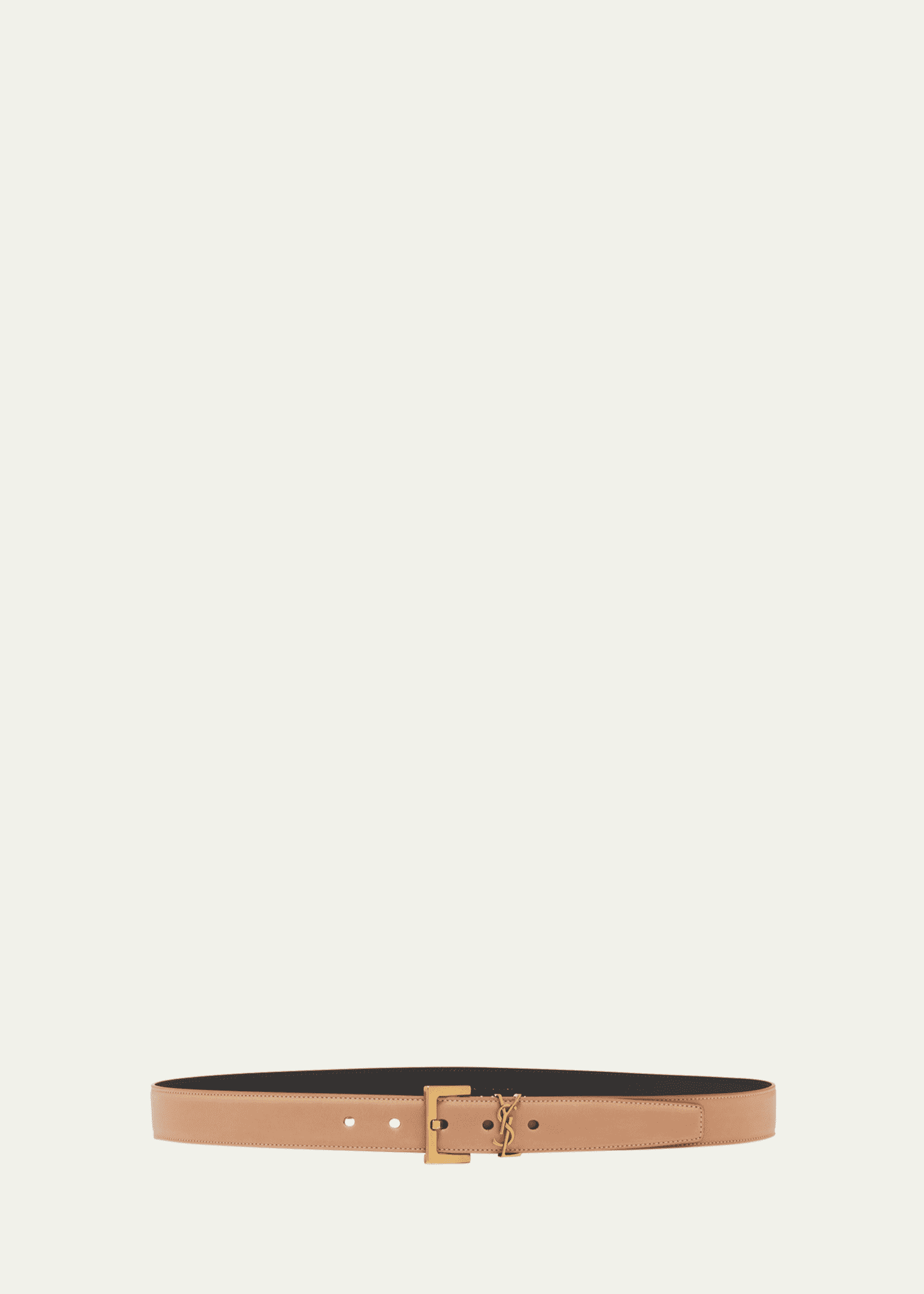 Saint Laurent YSL Cassandre Leather Belt - Bergdorf Goodman